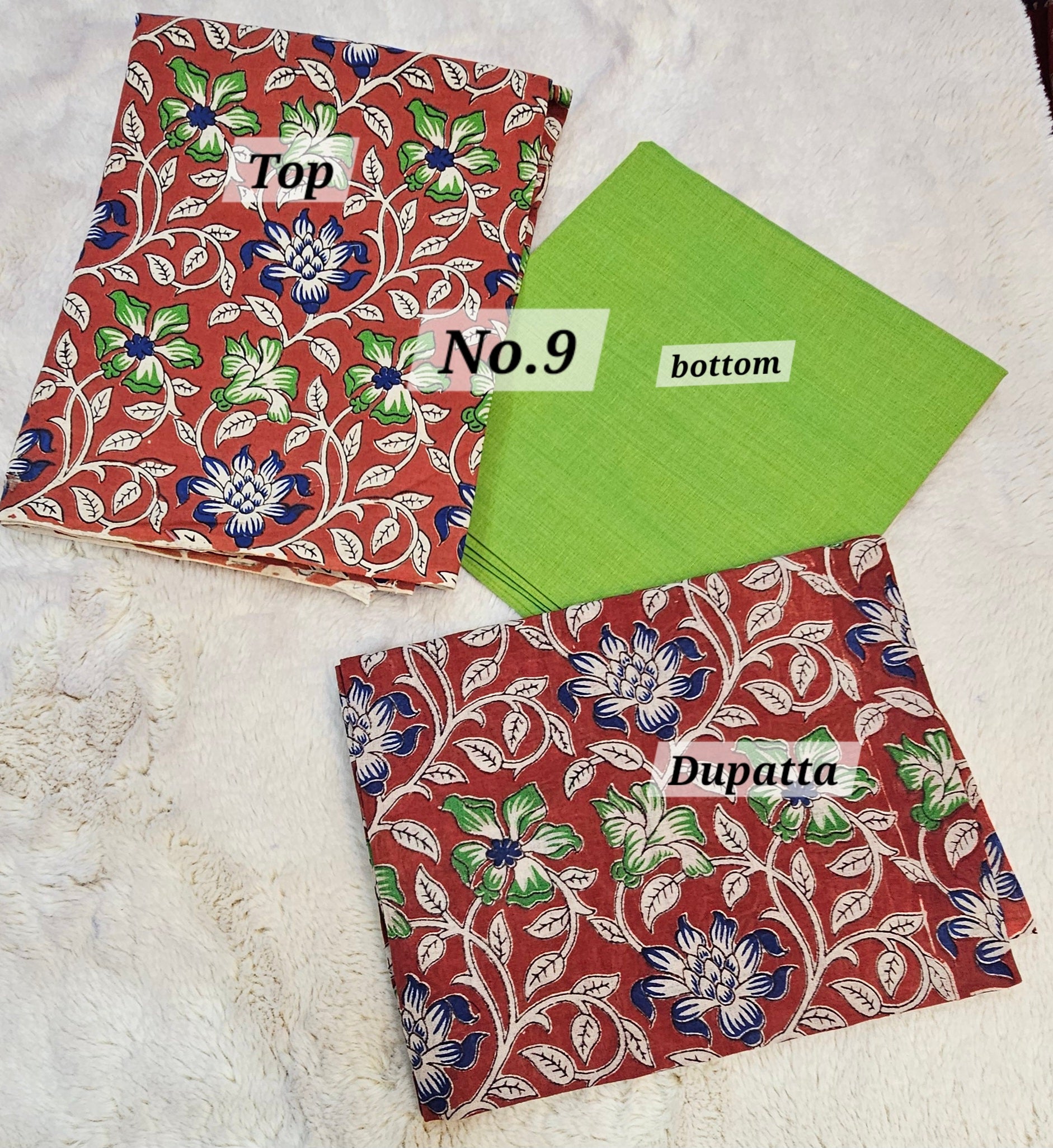 KALAMKARI 3PC MATERIAL SET (NO.9)