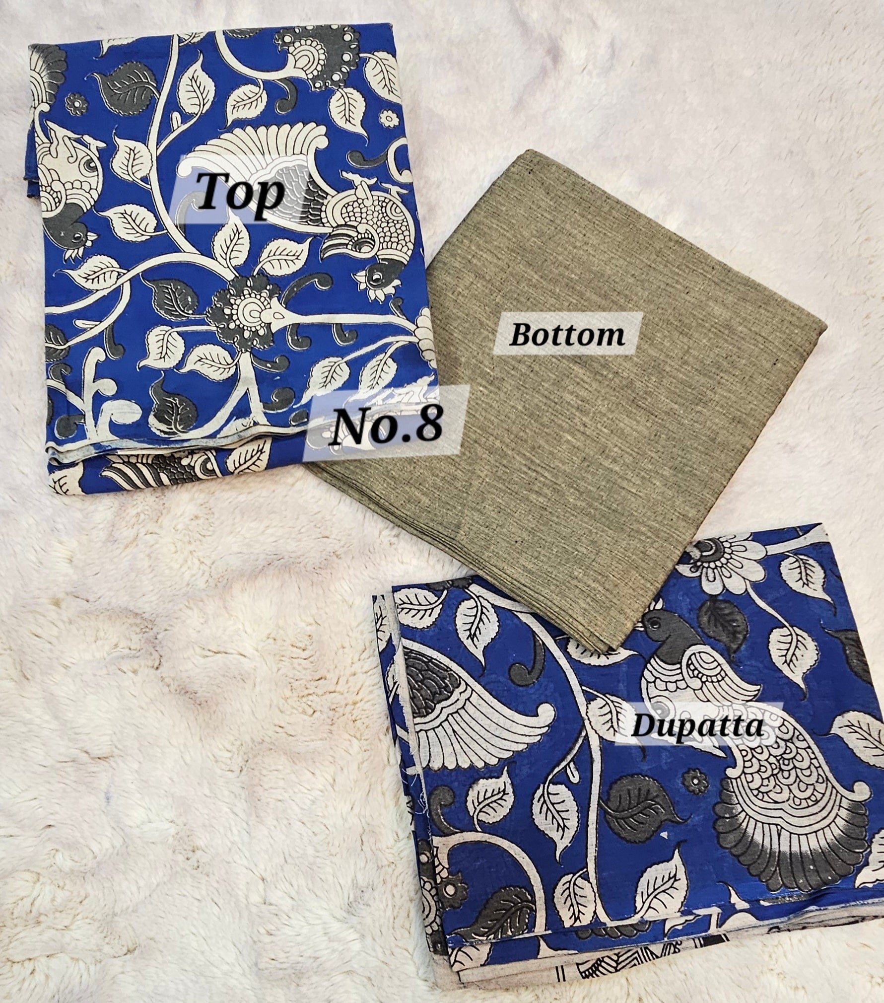 KALAMKARI 3PC MATERIAL SET (NO.8)