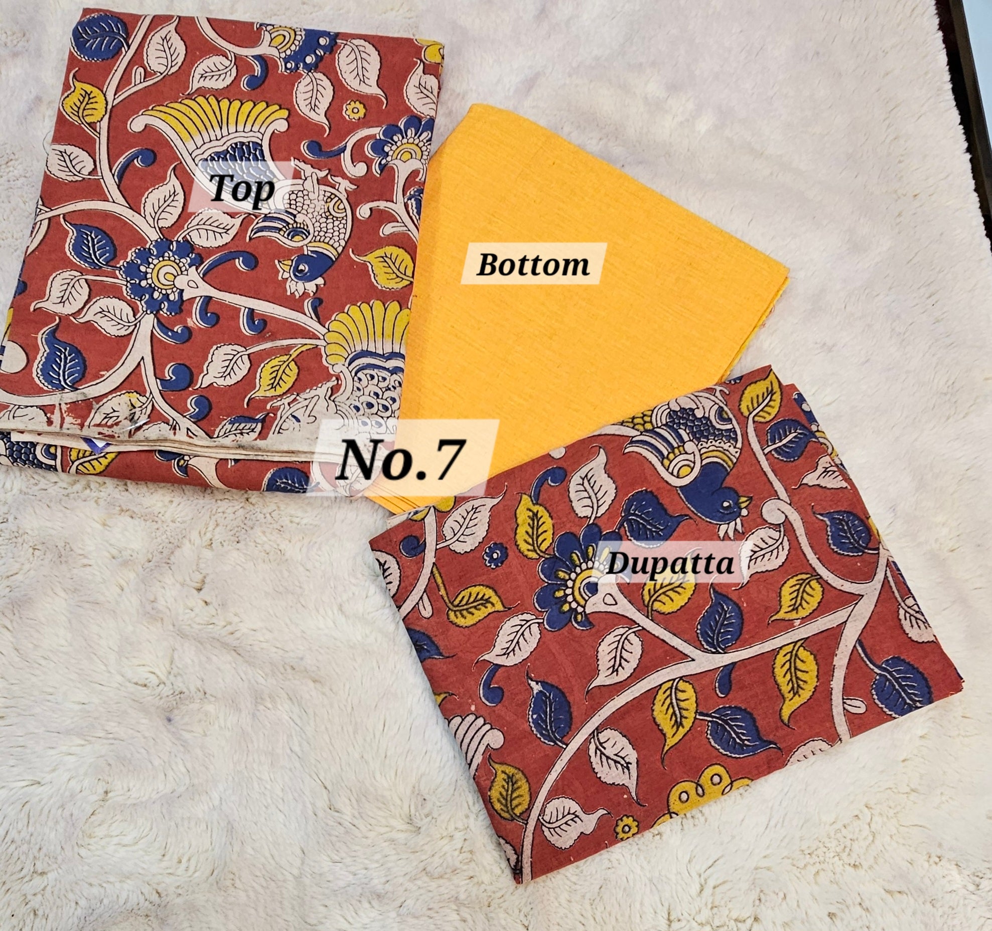 KALAMKARI 3PC MATERIAL SET (NO.7)