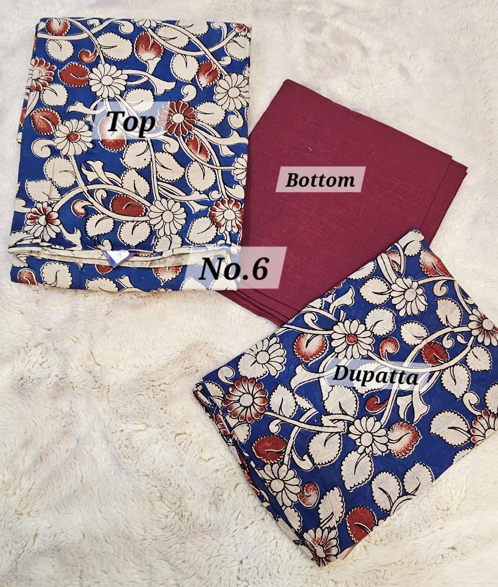 KALAMKARI 3PC MATERIAL SET (NO.6)