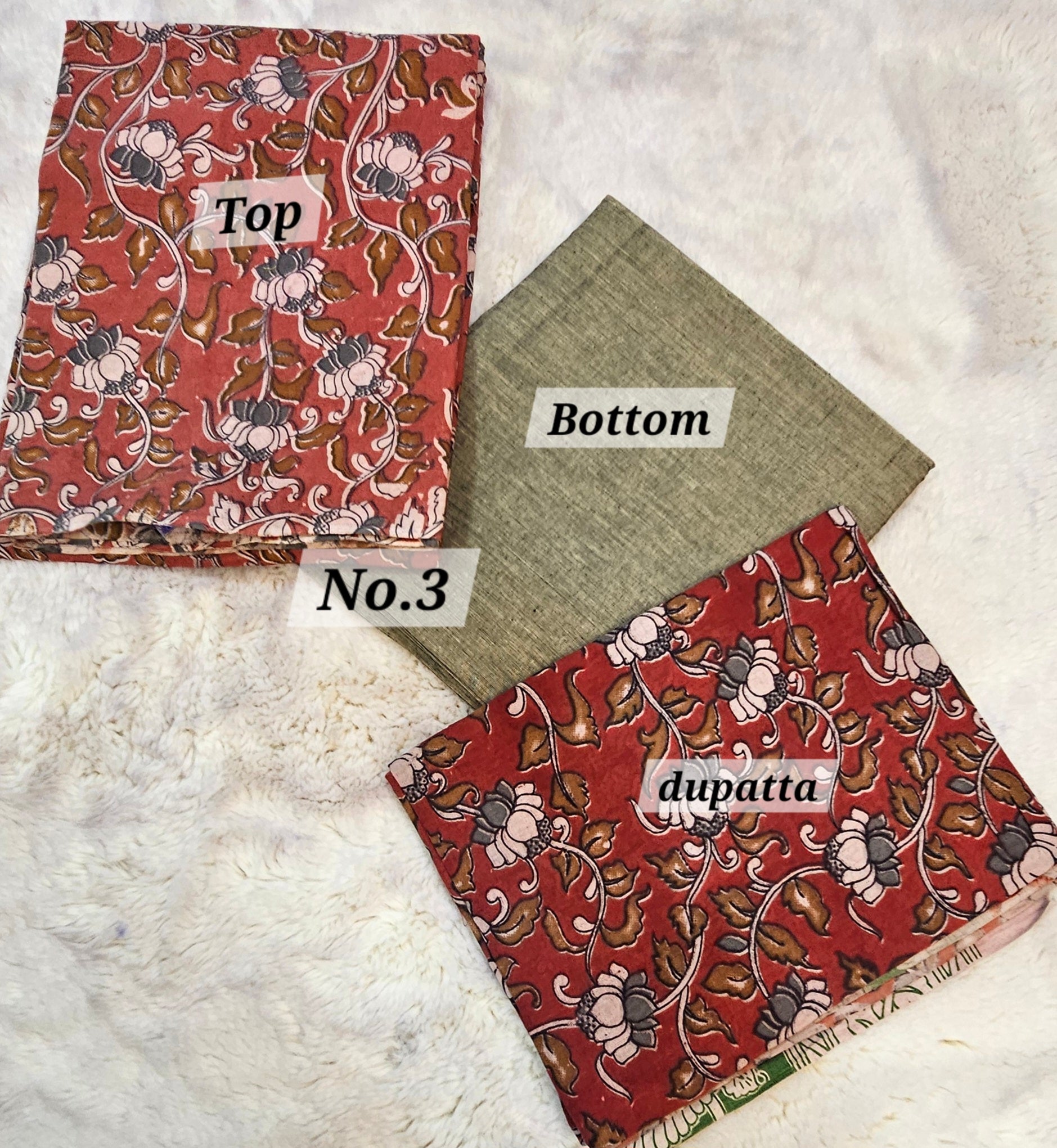KALAMKARI 3PC MATERIAL SET (NO.3)