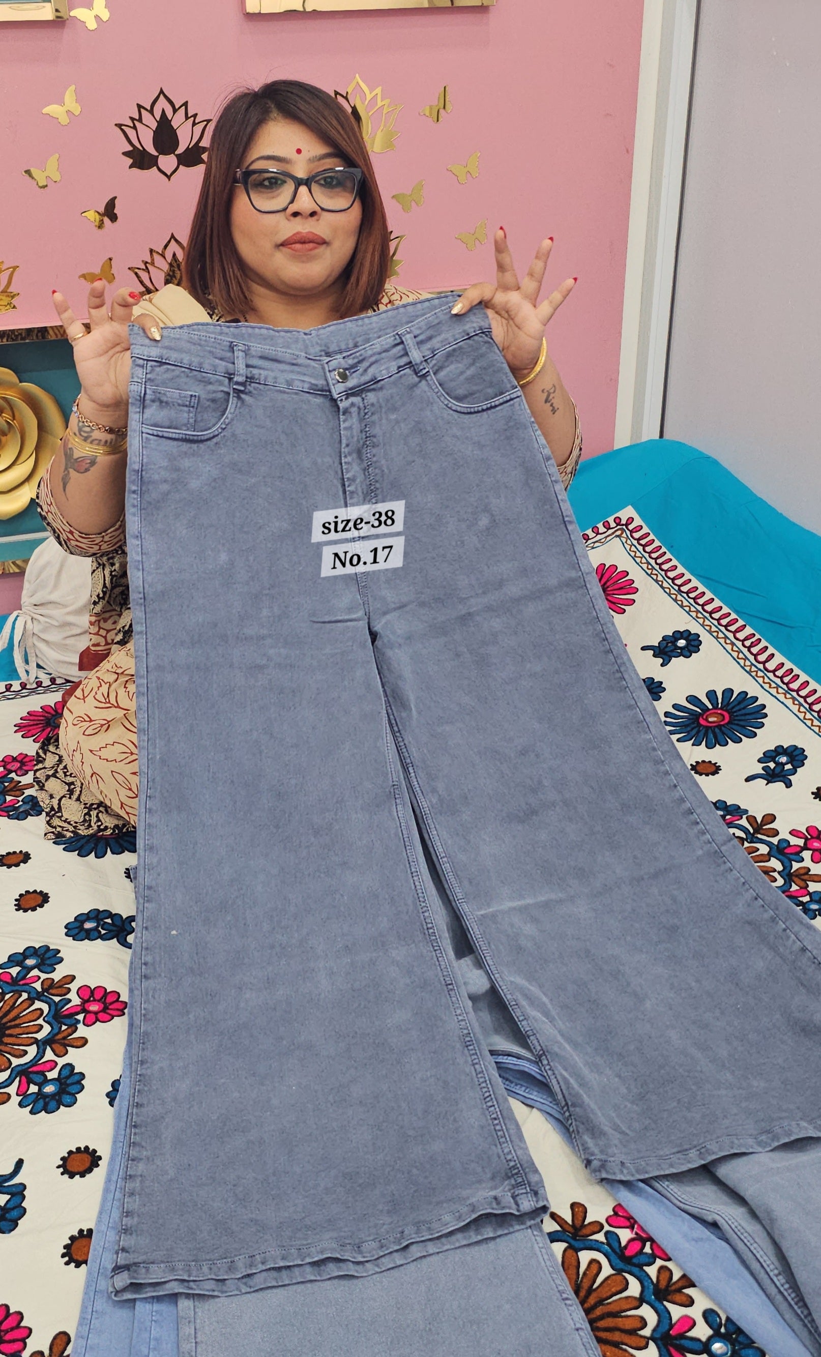 READY MADE JEANS SIZE- 38 (NO.17)