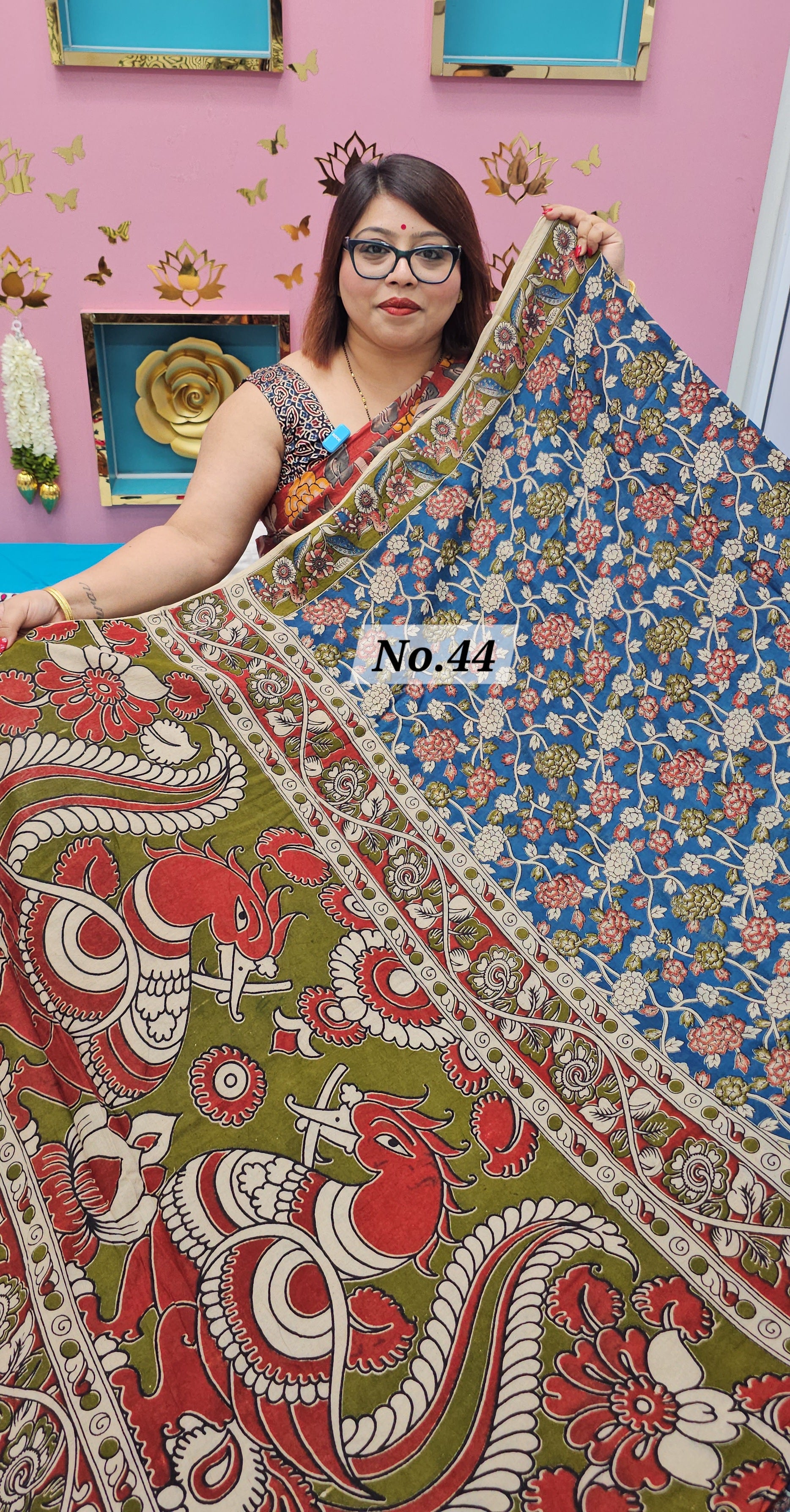 HANDBLOCK MAL COTTON SAREE (NO. 44)