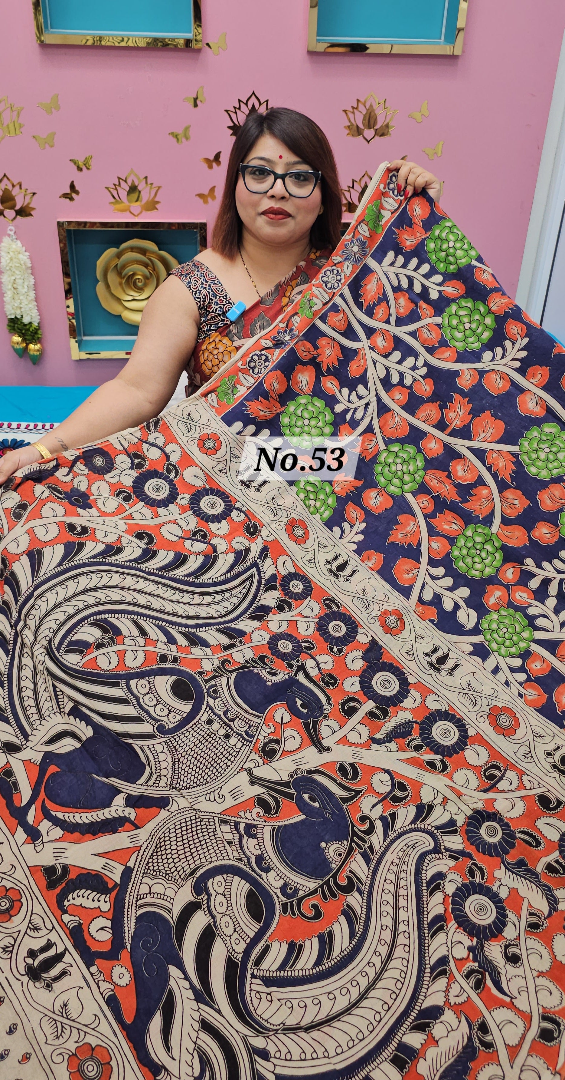 HANDBLOCK MAL COTTON SAREE (NO. 53)