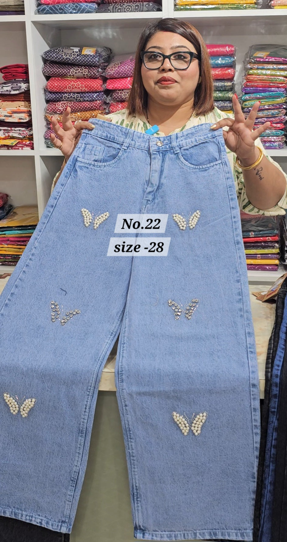READY MADE JEANS SIZE-28 (NO.21)