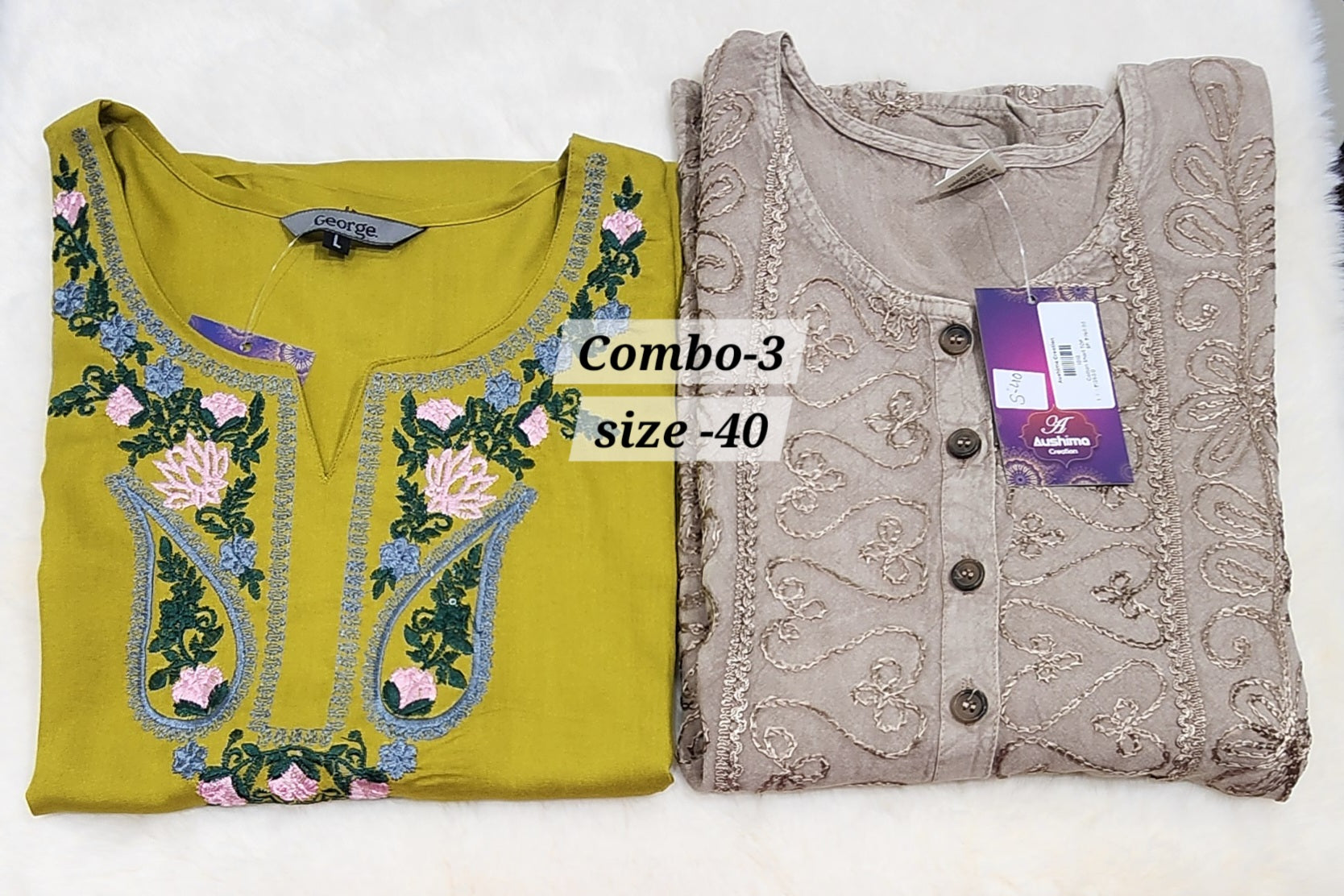 COTTON SHORT TOP {SIZE-40} (COMBO-3)