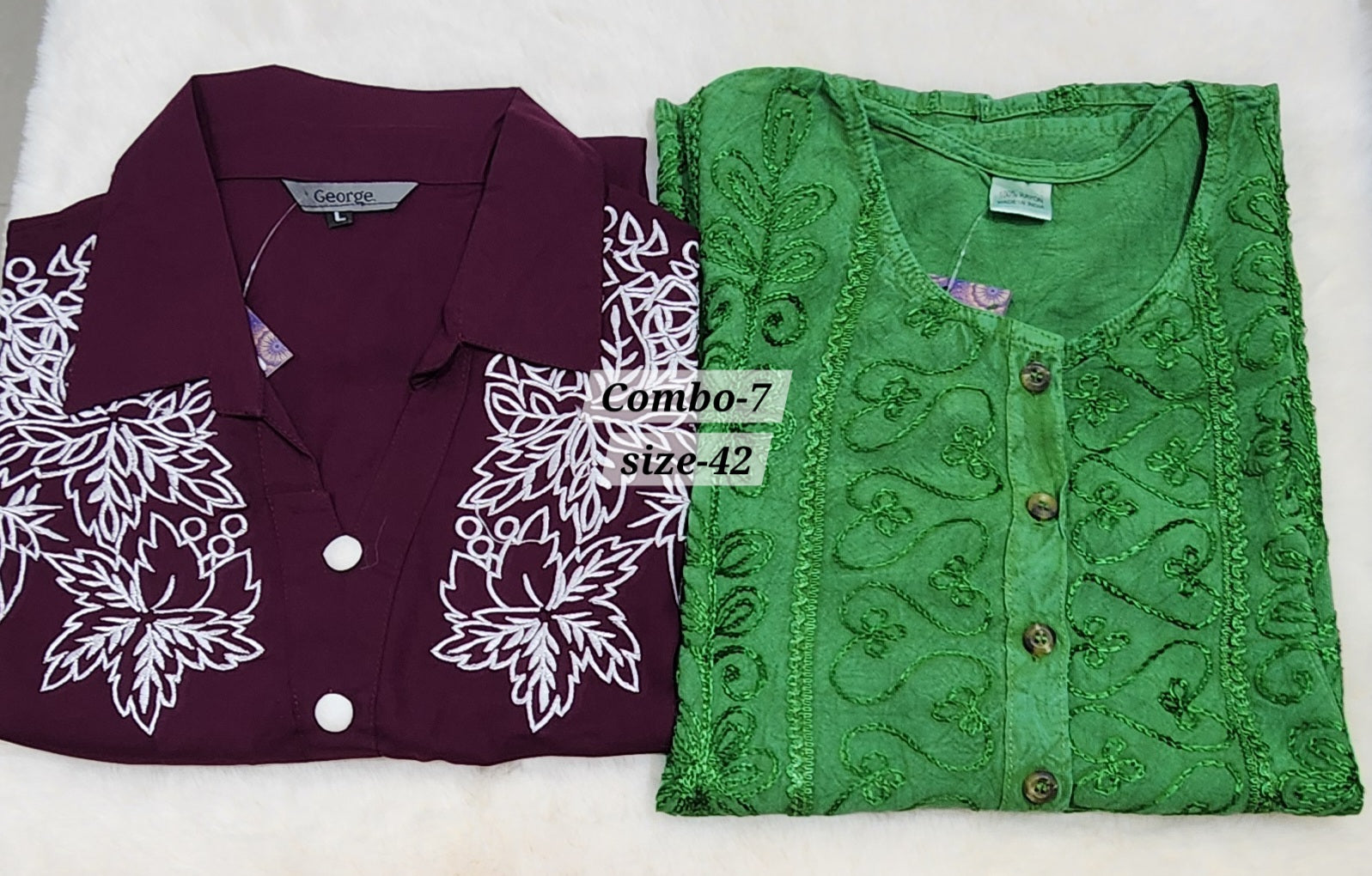 COTTON SHORT TOP {SIZE-42} (COMBO-7)