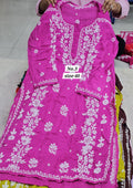 LUKHNOW CHIKANKARI READY MADE KURTI {SIZE-40} (NO. 3)