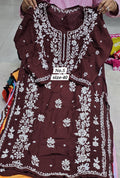 LUKHNOW CHIKANKARI READY MADE KURTI {SIZE-40} (NO. 5)
