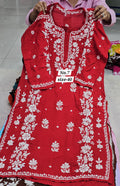 LUCKNOW CHIKANKARI READY MADE KURTI {SIZE-40} (NO. 7)