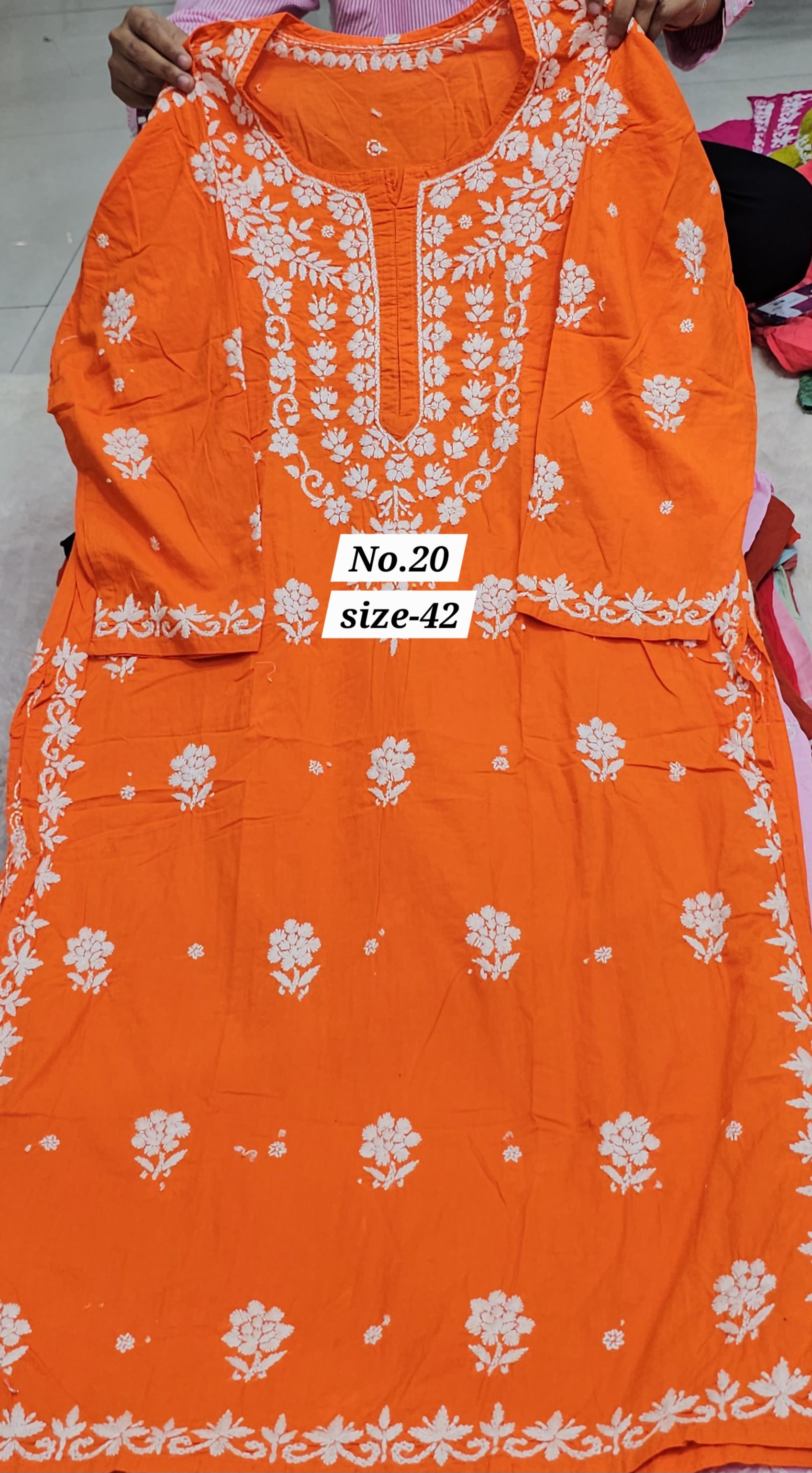 LUCKNOW CHIKANKARI READY MADE KURTI {SIZE-42} (NO. 20)