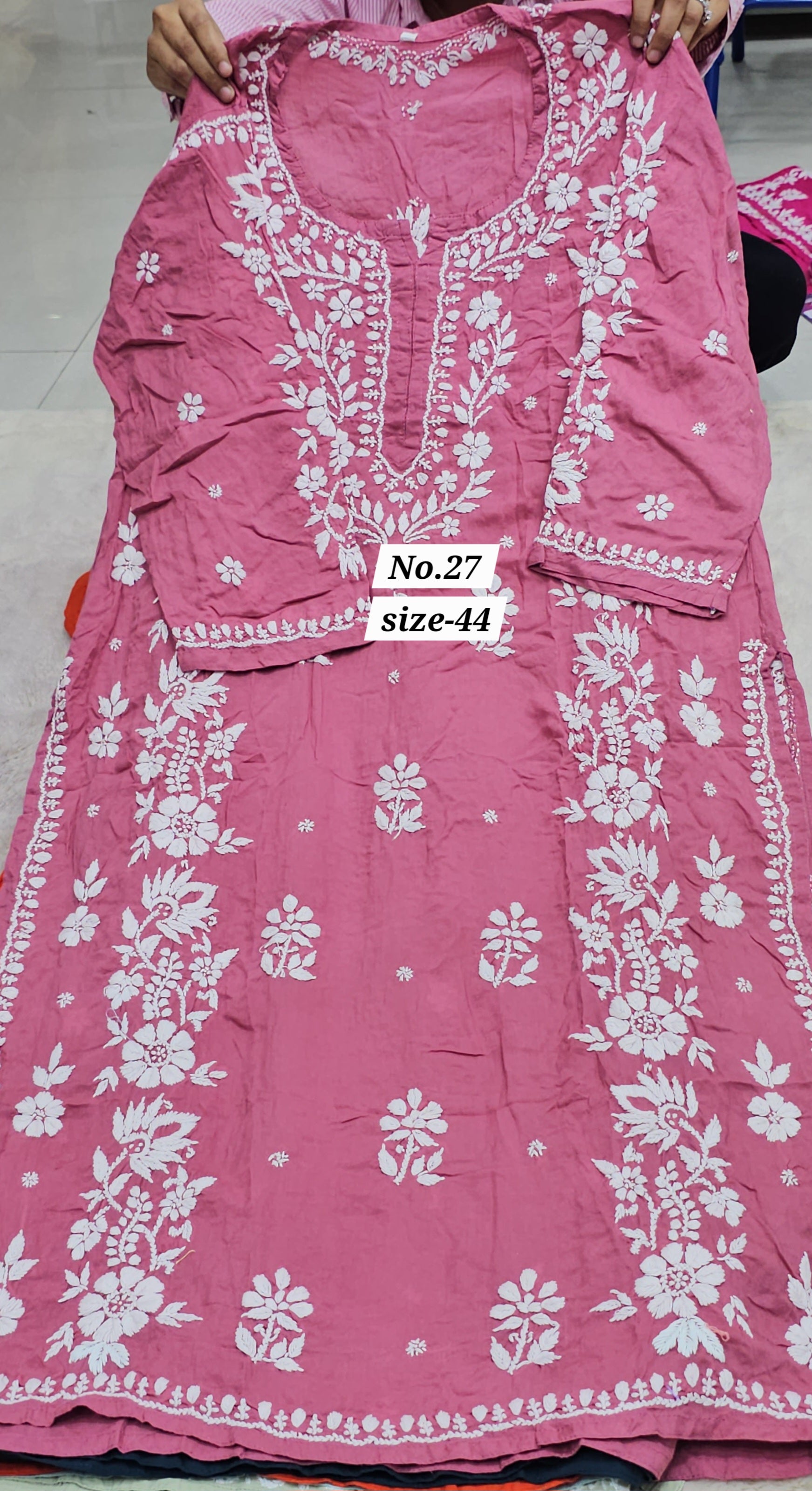 LUCKNOW CHIKANKARI READY MADE KURTI {SIZE-44} (NO. 27)
