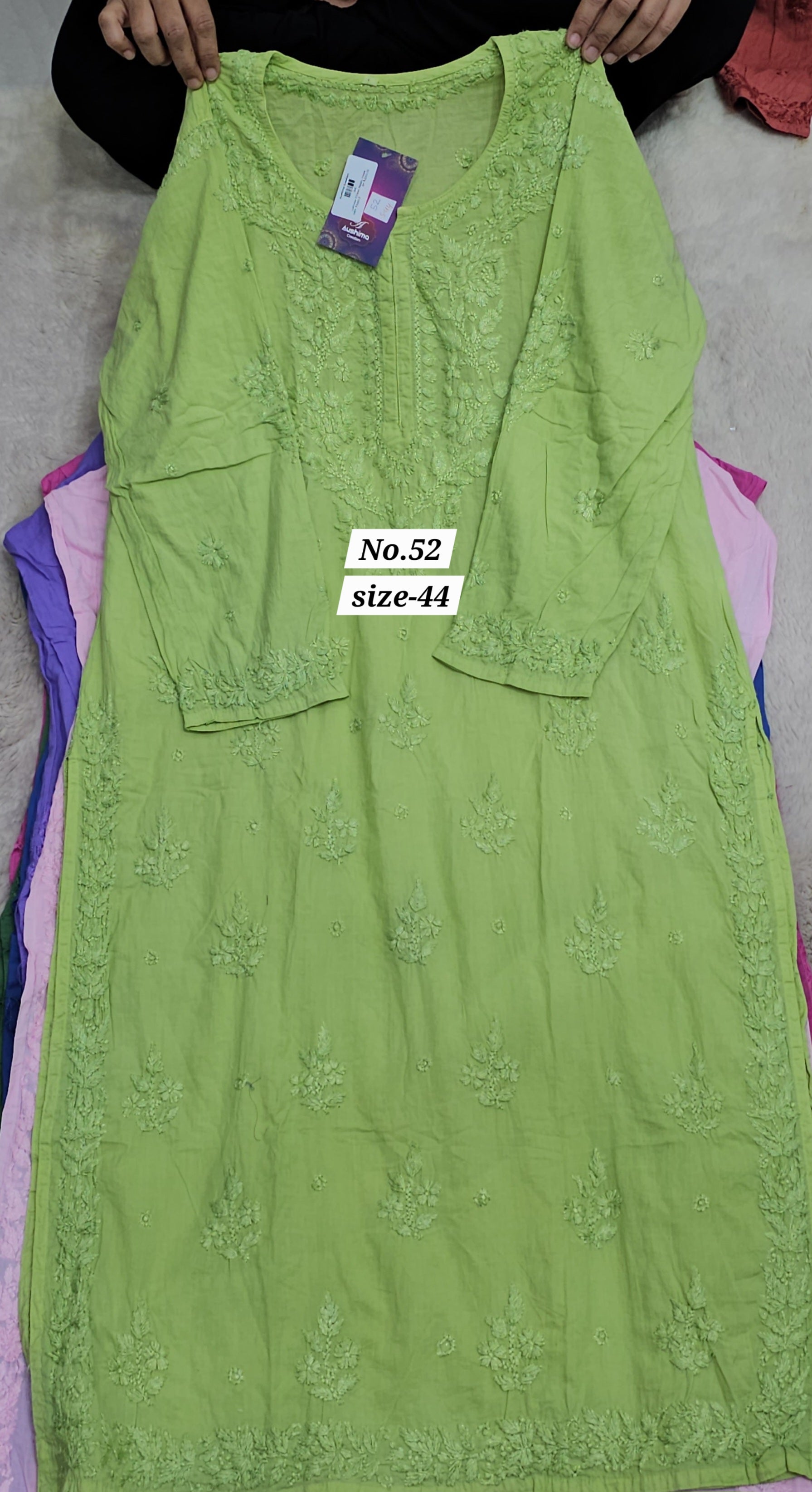 LUCKNOW CHIKANKARI READY MADE KURTI {SIZE-44} (NO. 52)