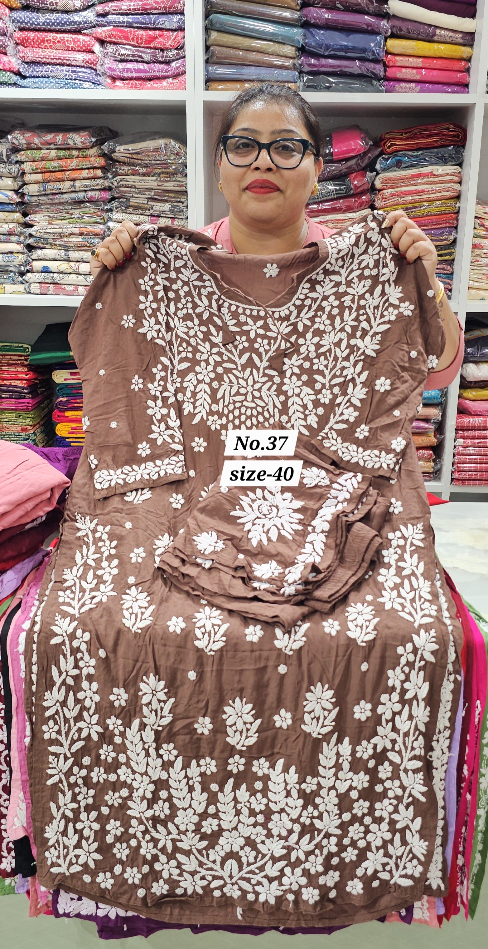 LUKHNOW CHIKANKARI CORD SET (NO.37)