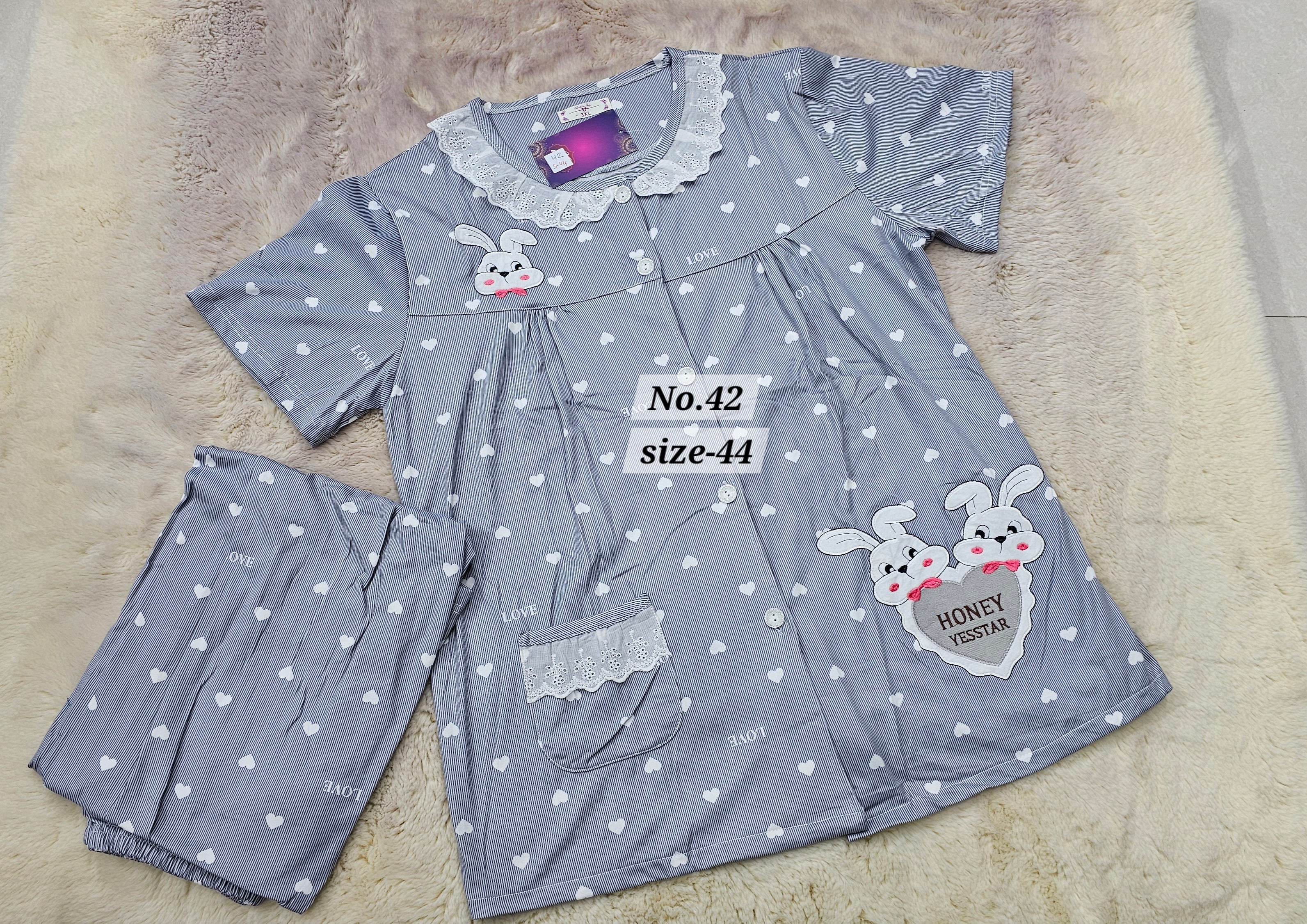 NIGHT WEAR CORD SET {SIZE-44} (NO.42)