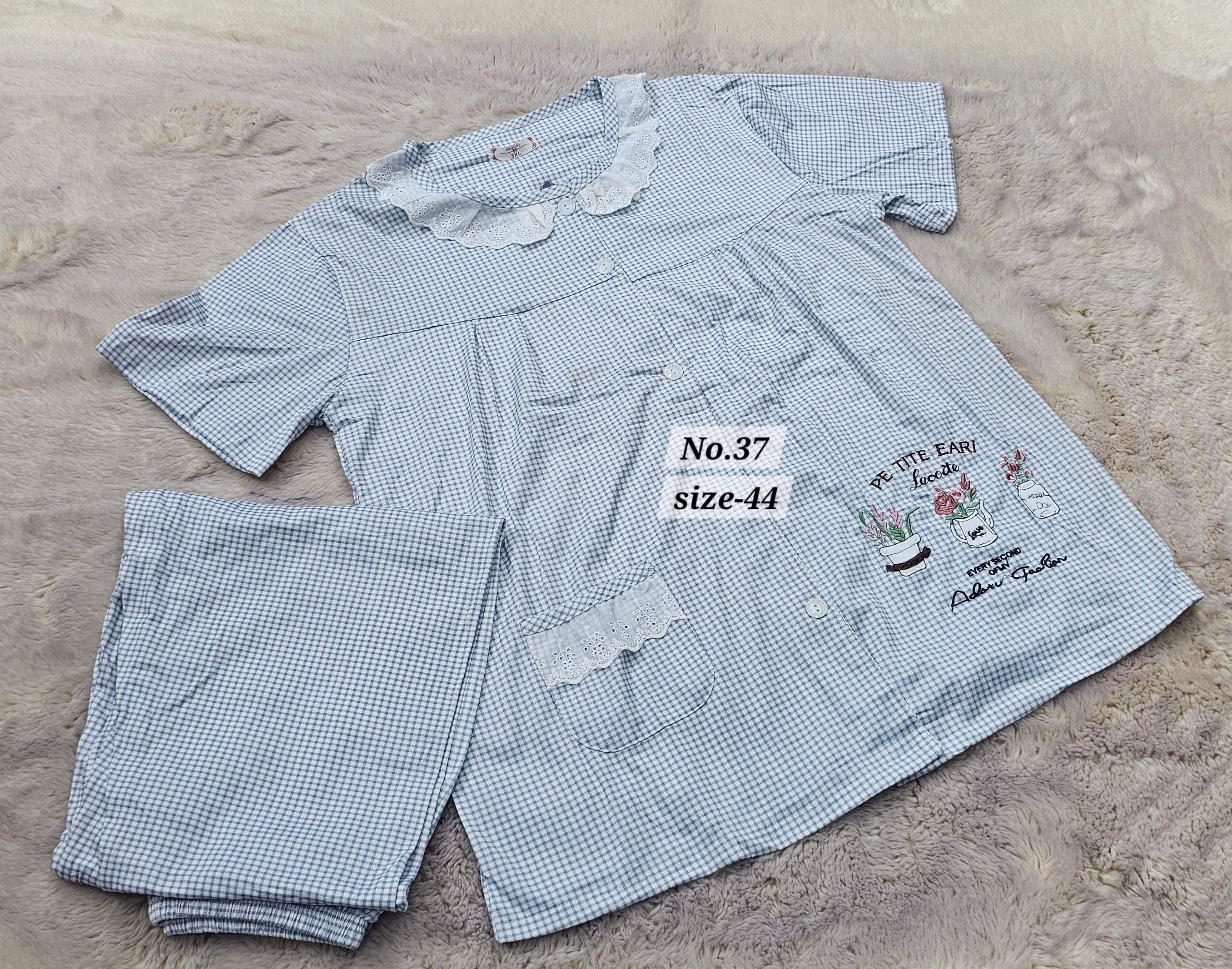 NIGHT WEAR CORD SET {SIZE-44} (NO.37)