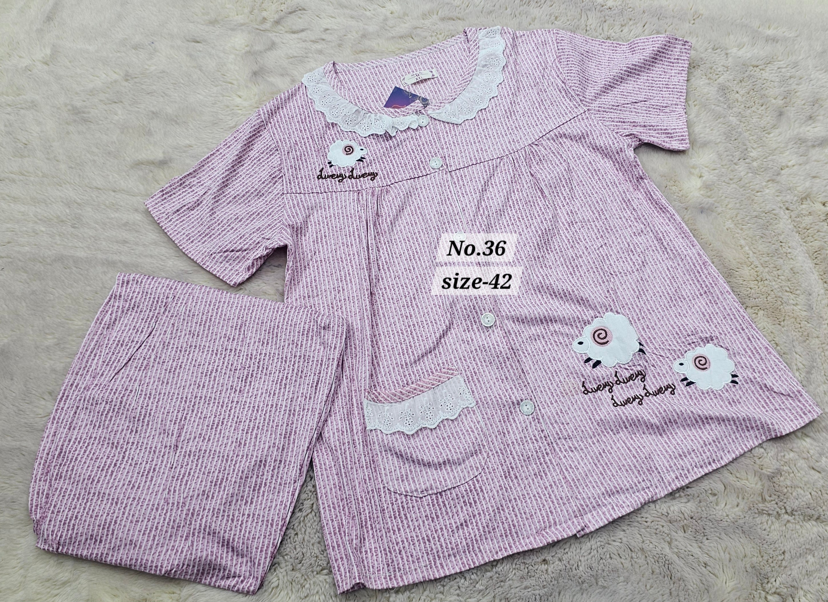 NIGHT WEAR CORD SET {SIZE-42} (NO.36)