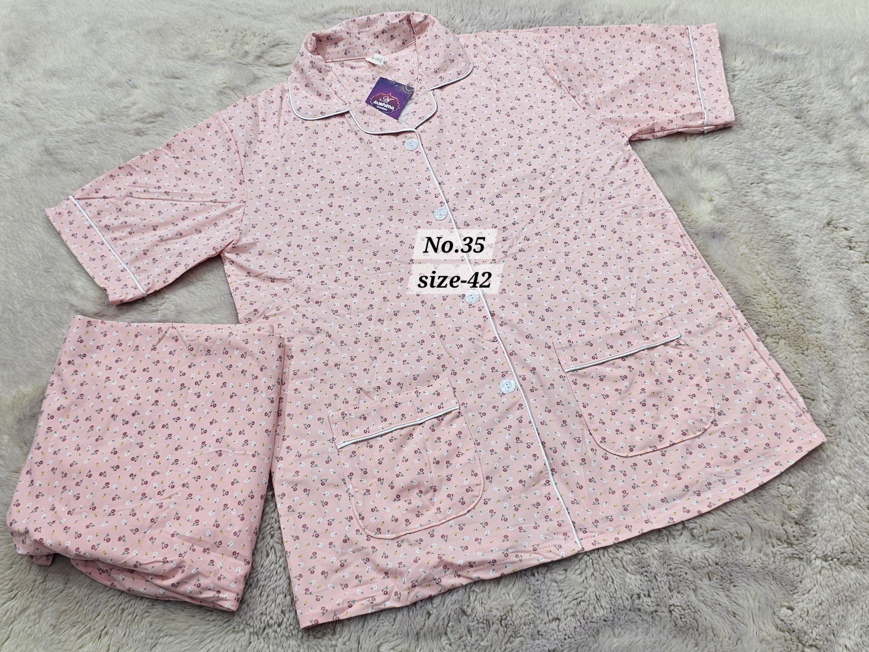NIGHT WEAR CORD SET {SIZE-42} (NO.35)