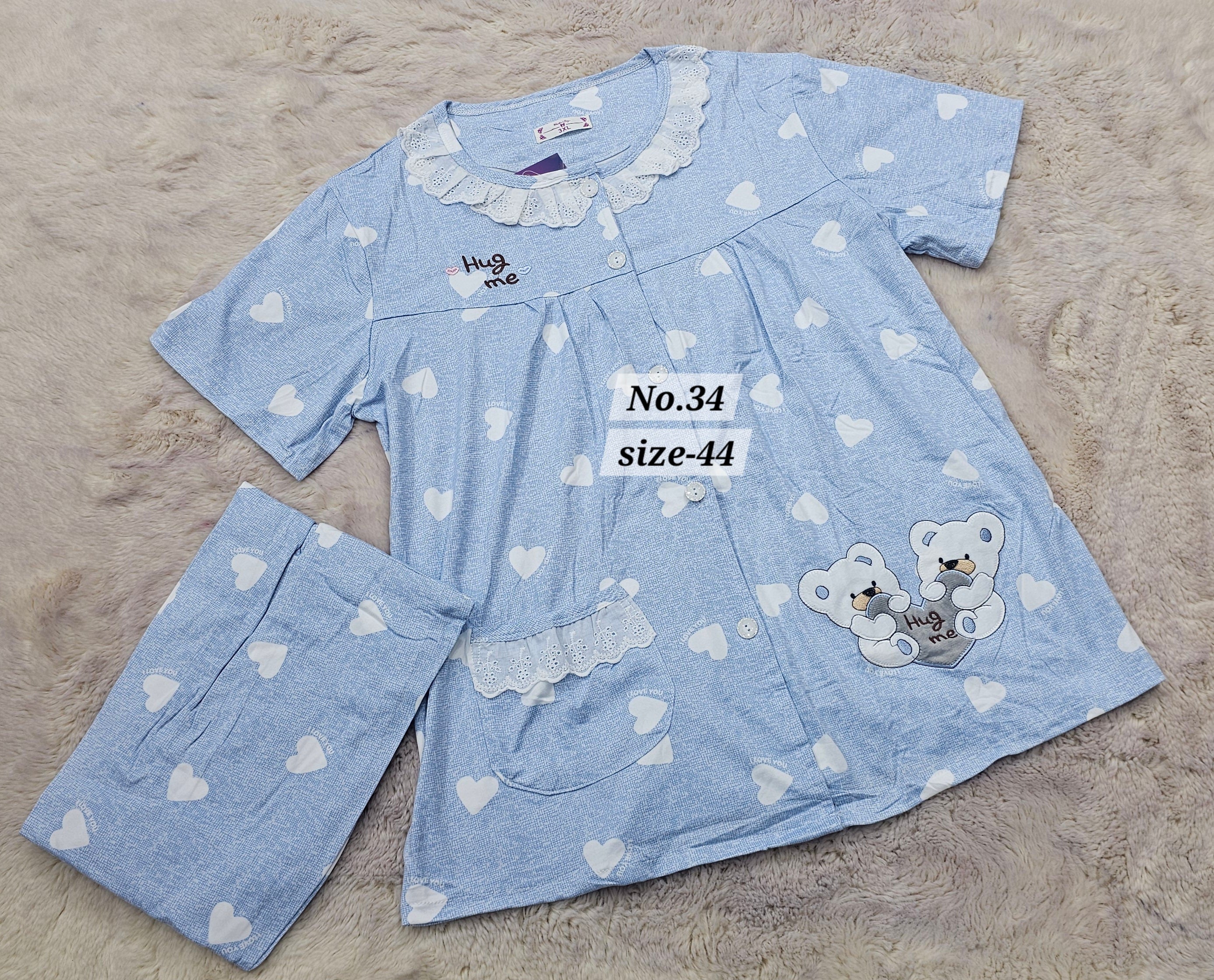 NIGHT WEAR CORD SET {SIZE-42} (NO.34)