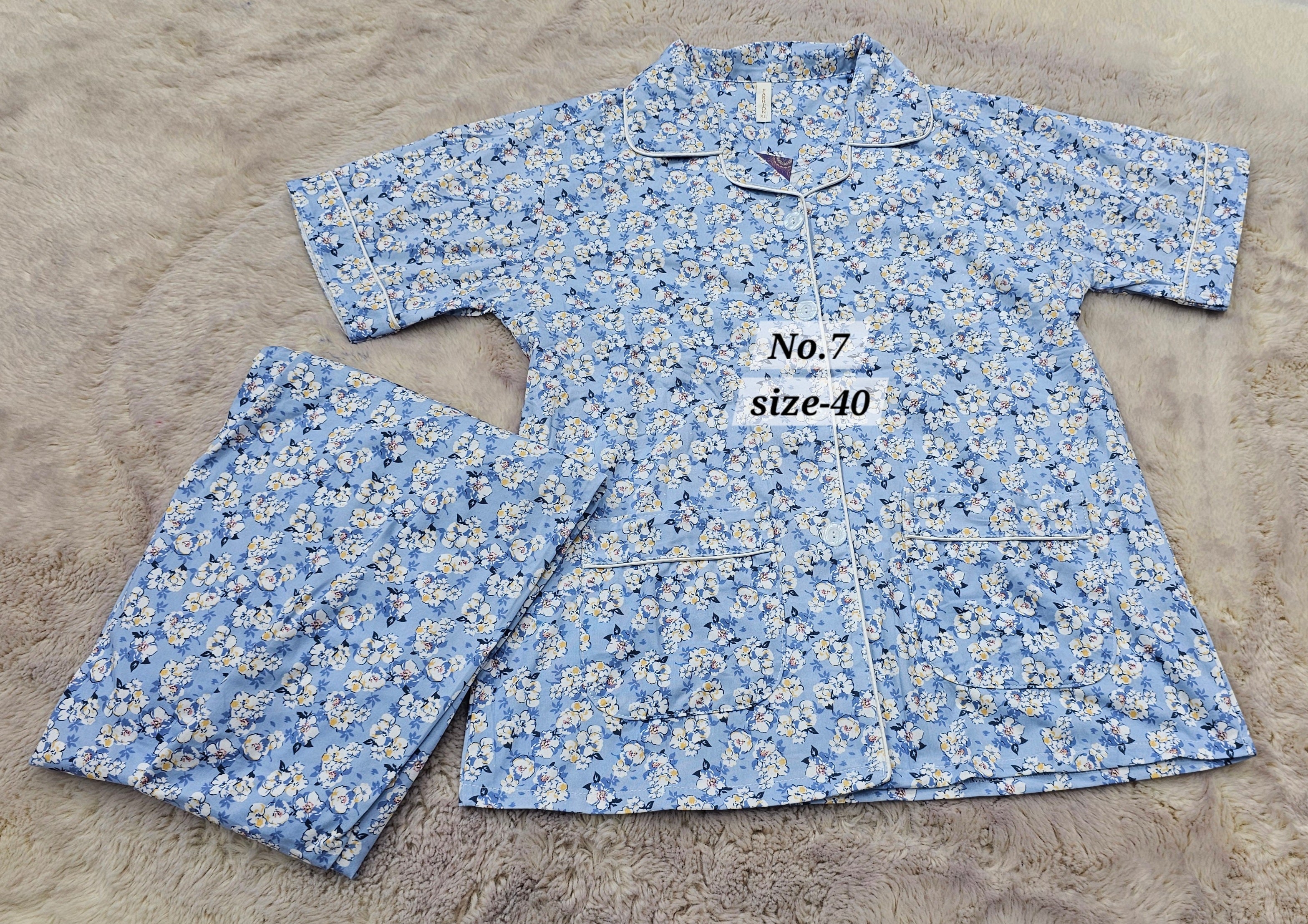 NIGHT WEAR CORD SET {SIZE-40} (NO.7)
