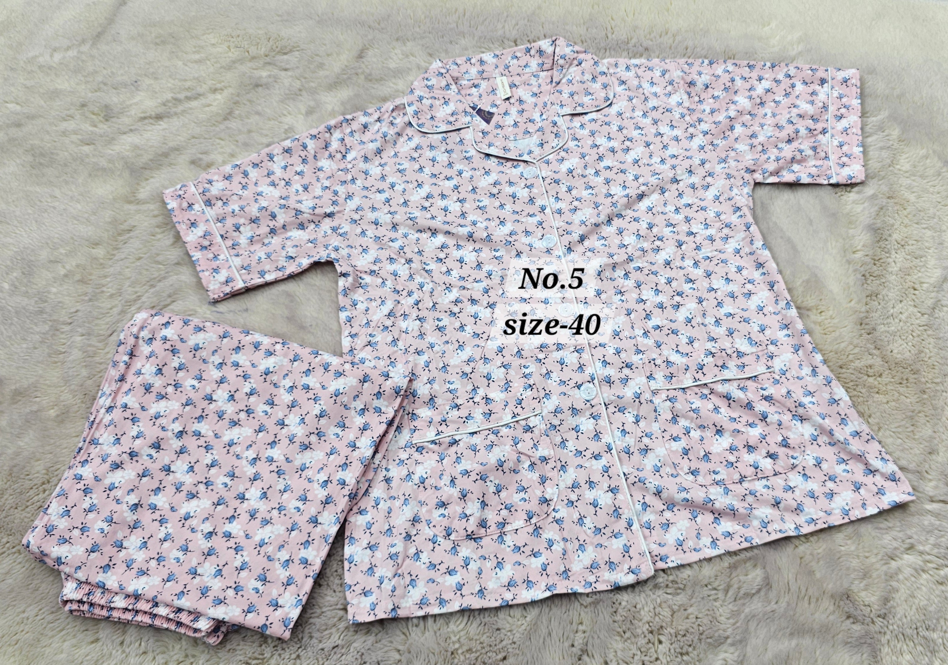 NIGHT WEAR CORD SET {SIZE-40} (NO.5)