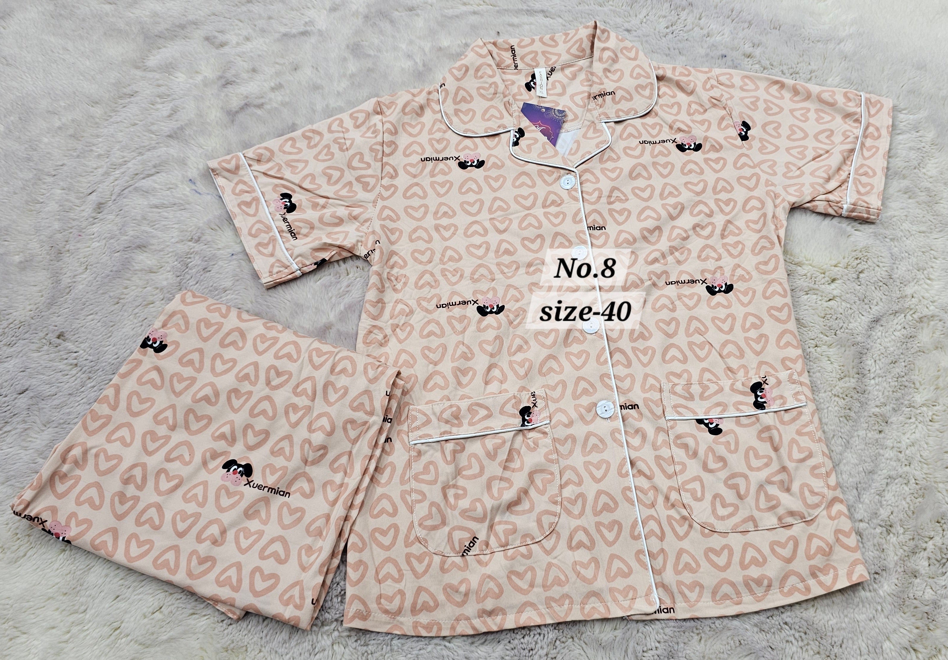 NIGHT WEAR CORD SET {SIZE-40} (NO.8)