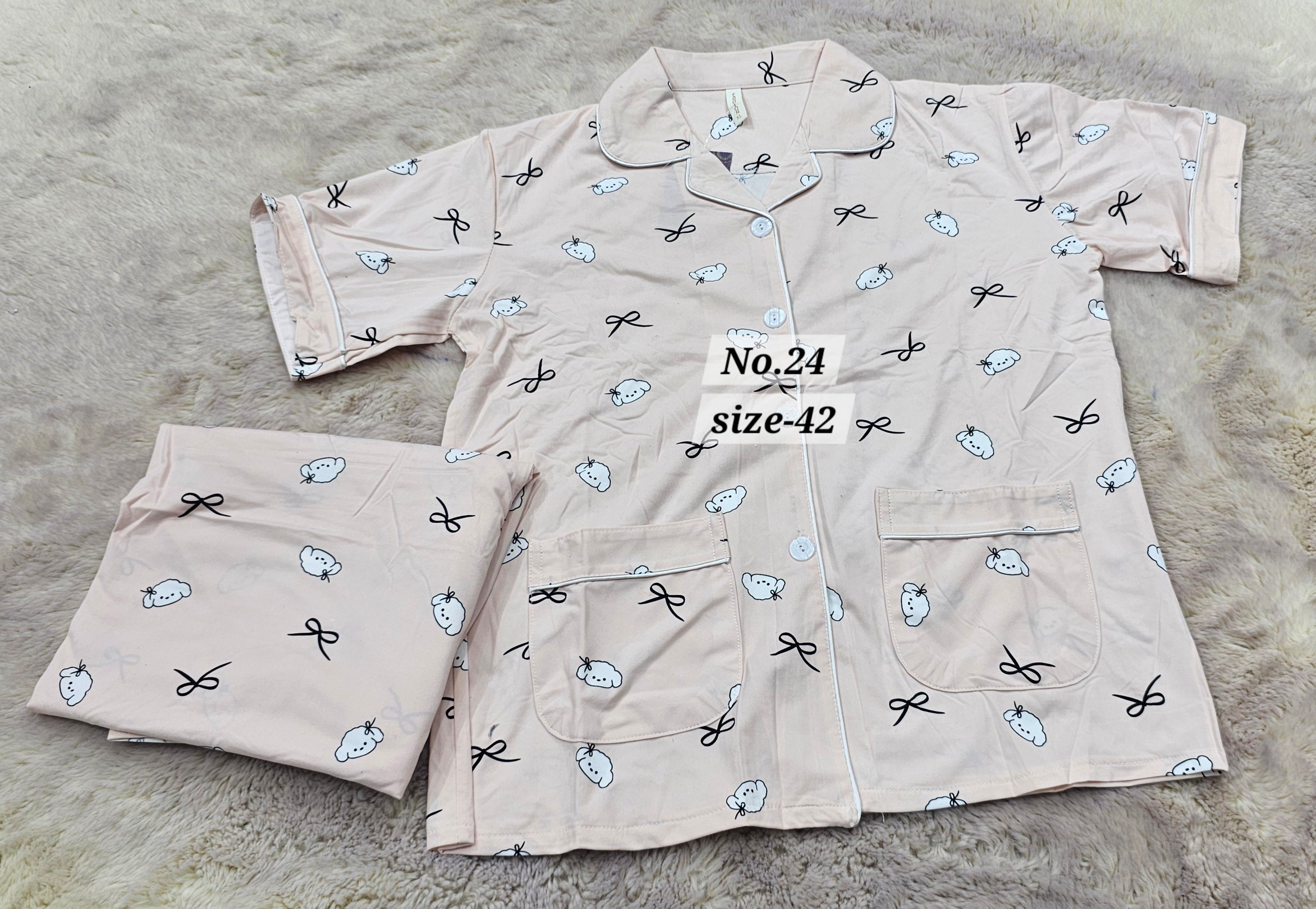 NIGHT WEAR CORD SET {SIZE-42} (NO.24)