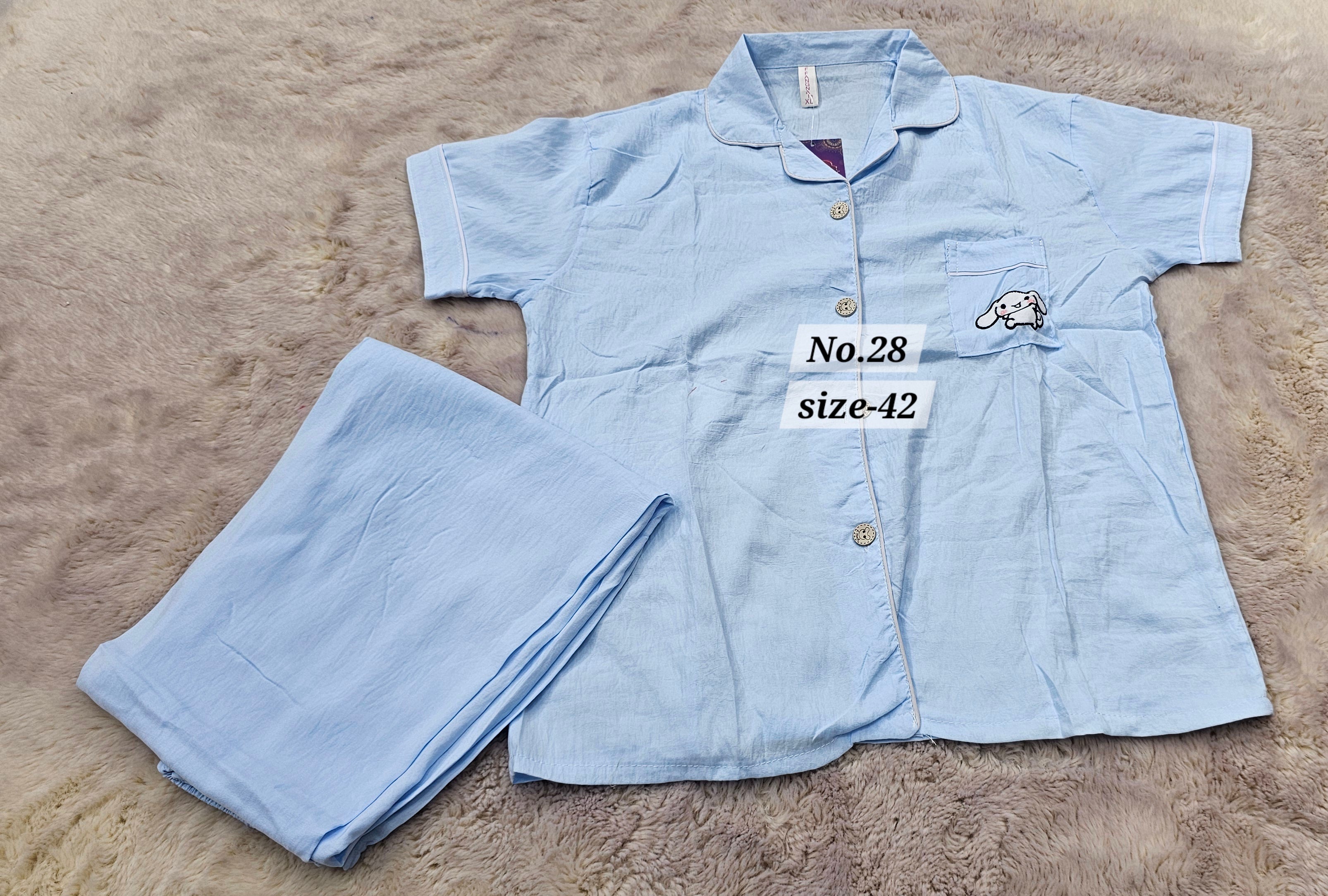 NIGHT WEAR CORD SET - NON-STRETCHABLE {SIZE-42} (NO.28)