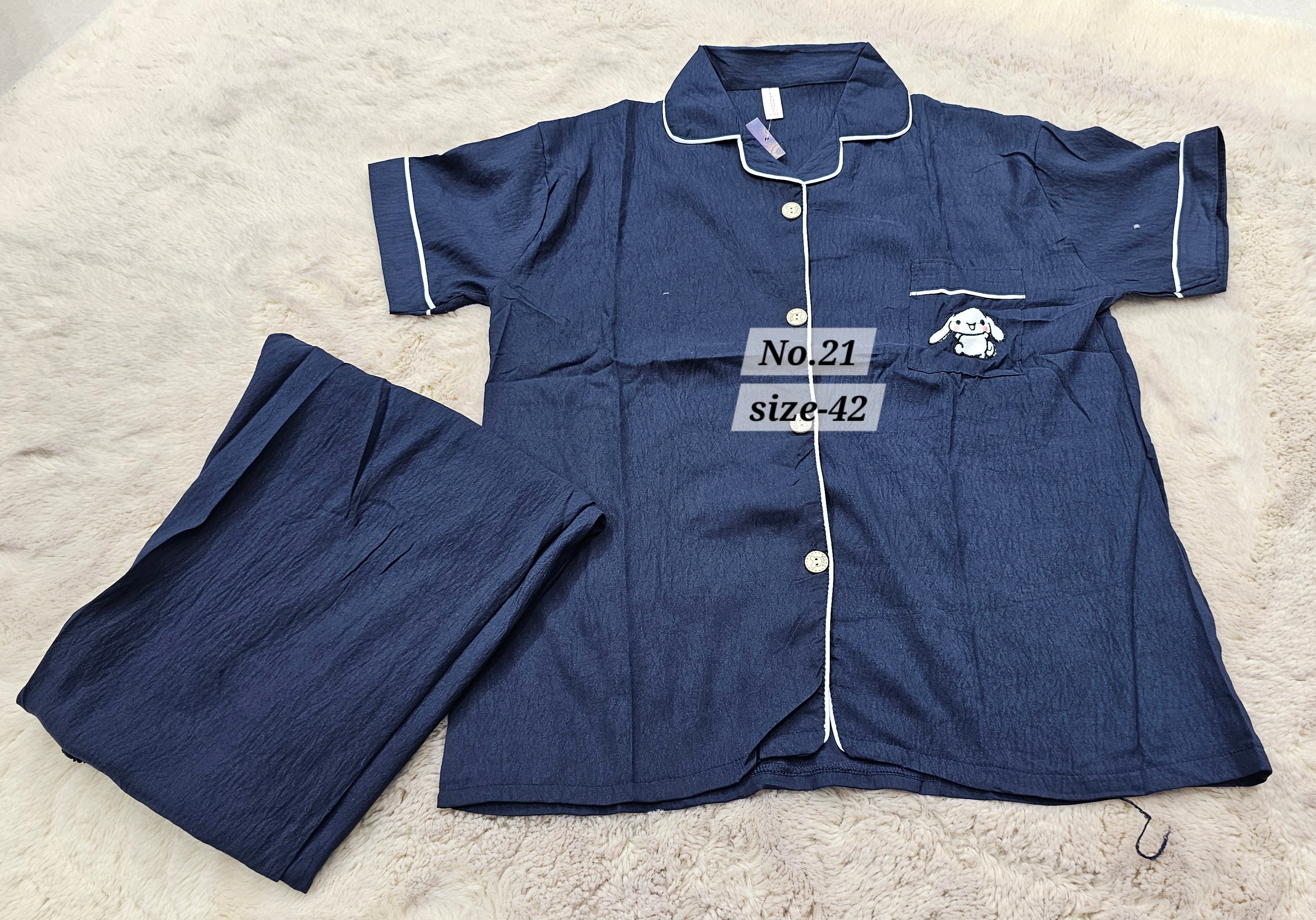 NIGHT WEAR CORD SET - NON-STRETCHABLE {SIZE-42} (NO.21)