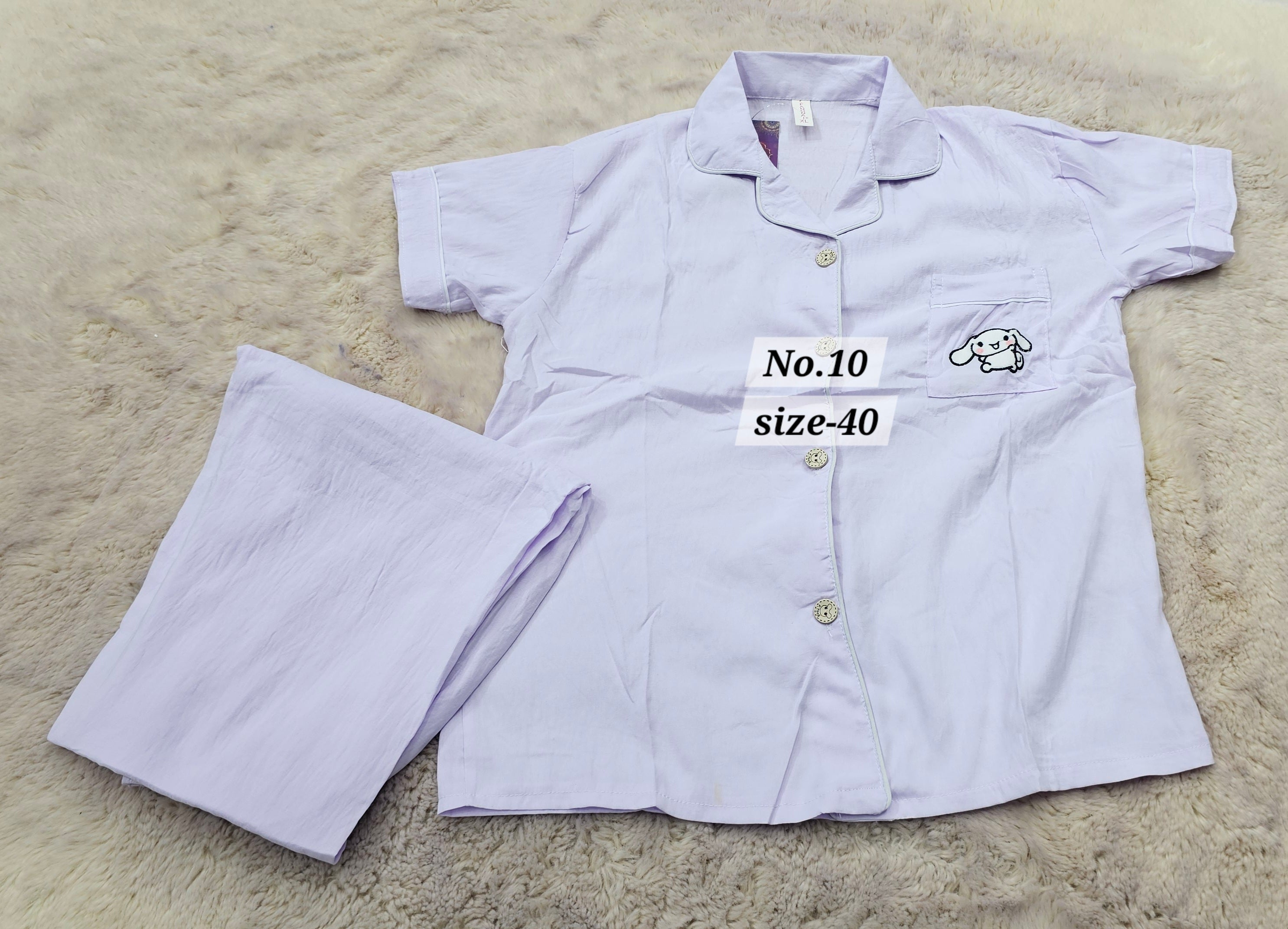 NIGHT WEAR CORD SET - NON-STRETCHABLE {SIZE-40} (NO.10)