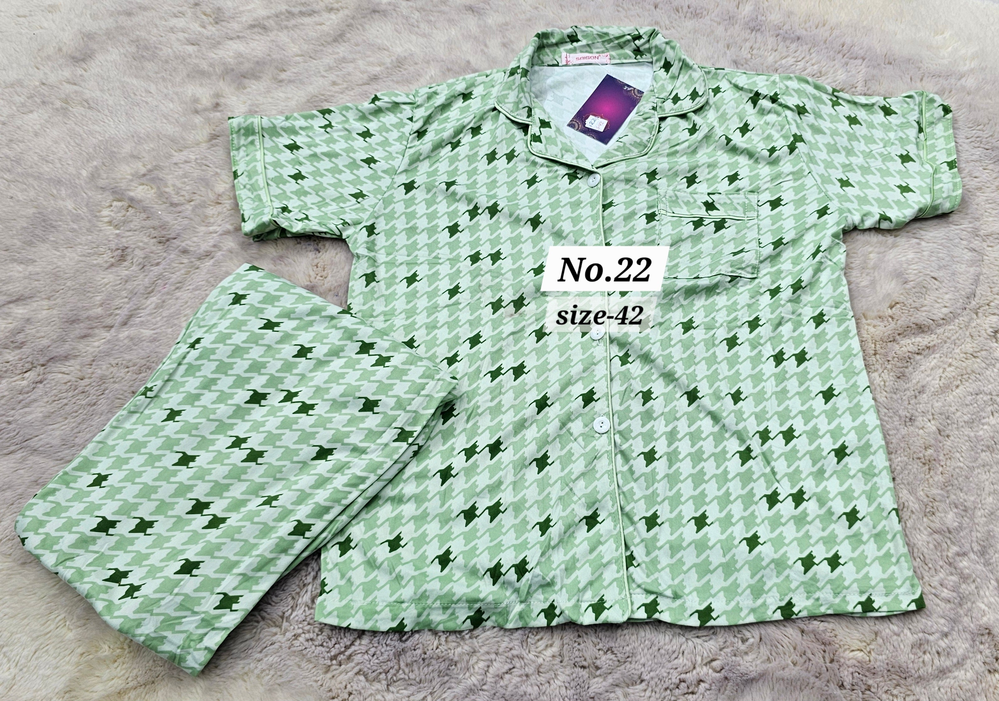 NIGHT WEAR CORD SET {SIZE-42} (NO.22)