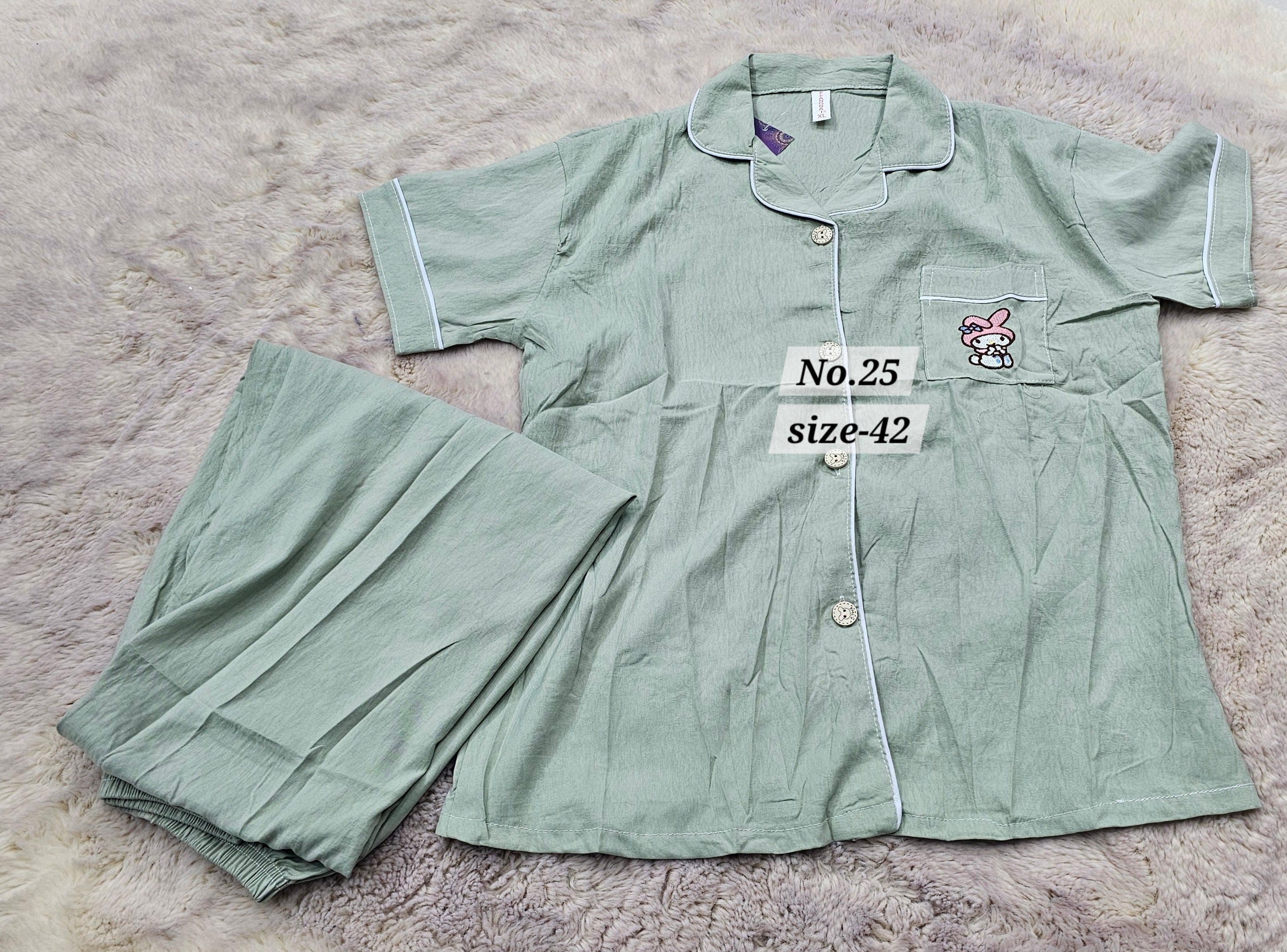 NIGHT WEAR CORD SET - NON-STRETCHABLE{SIZE-42} (NO.25)