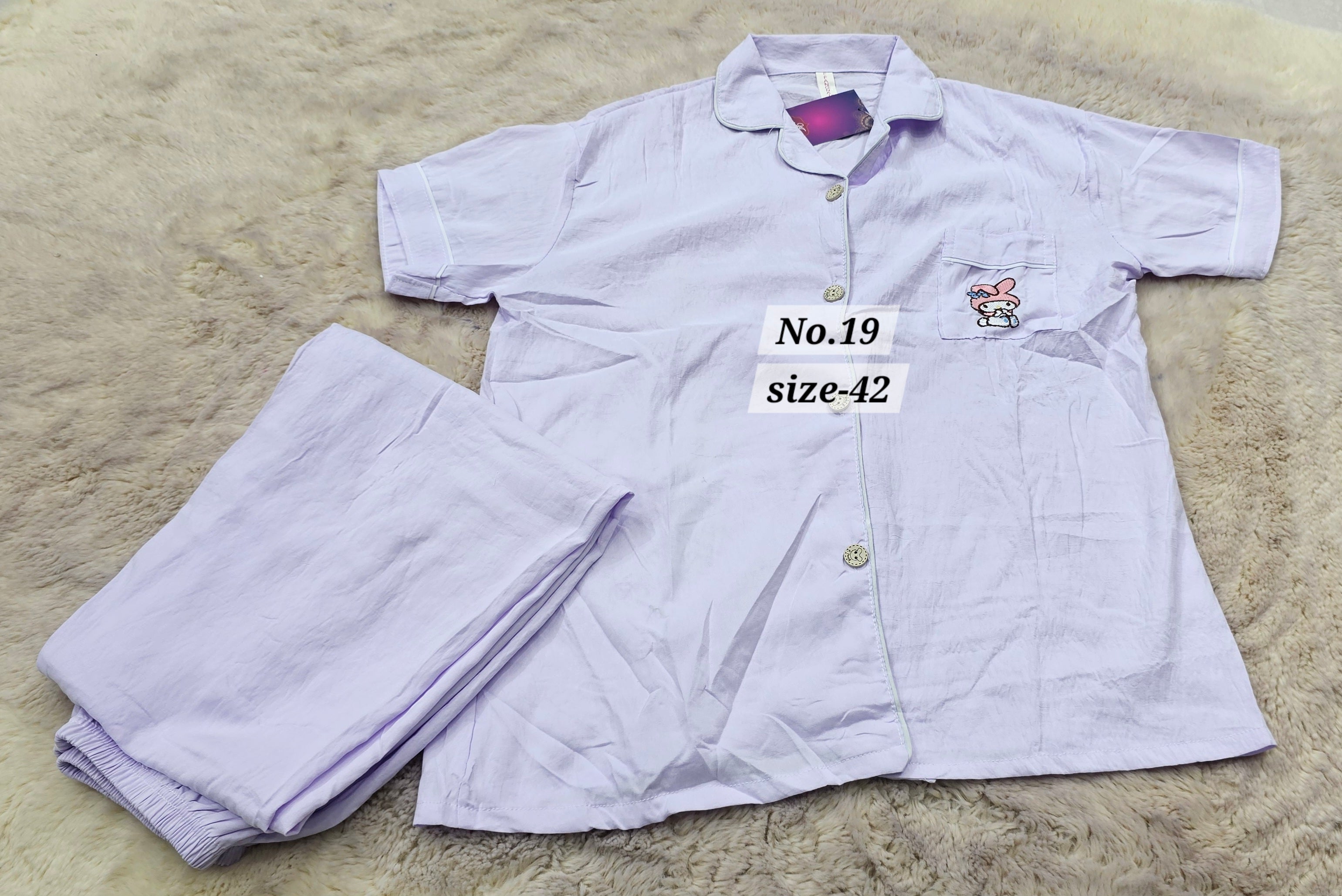 NIGHT WEAR CORD SET - NON-STRETCHABLE {SIZE-42} (NO.19)