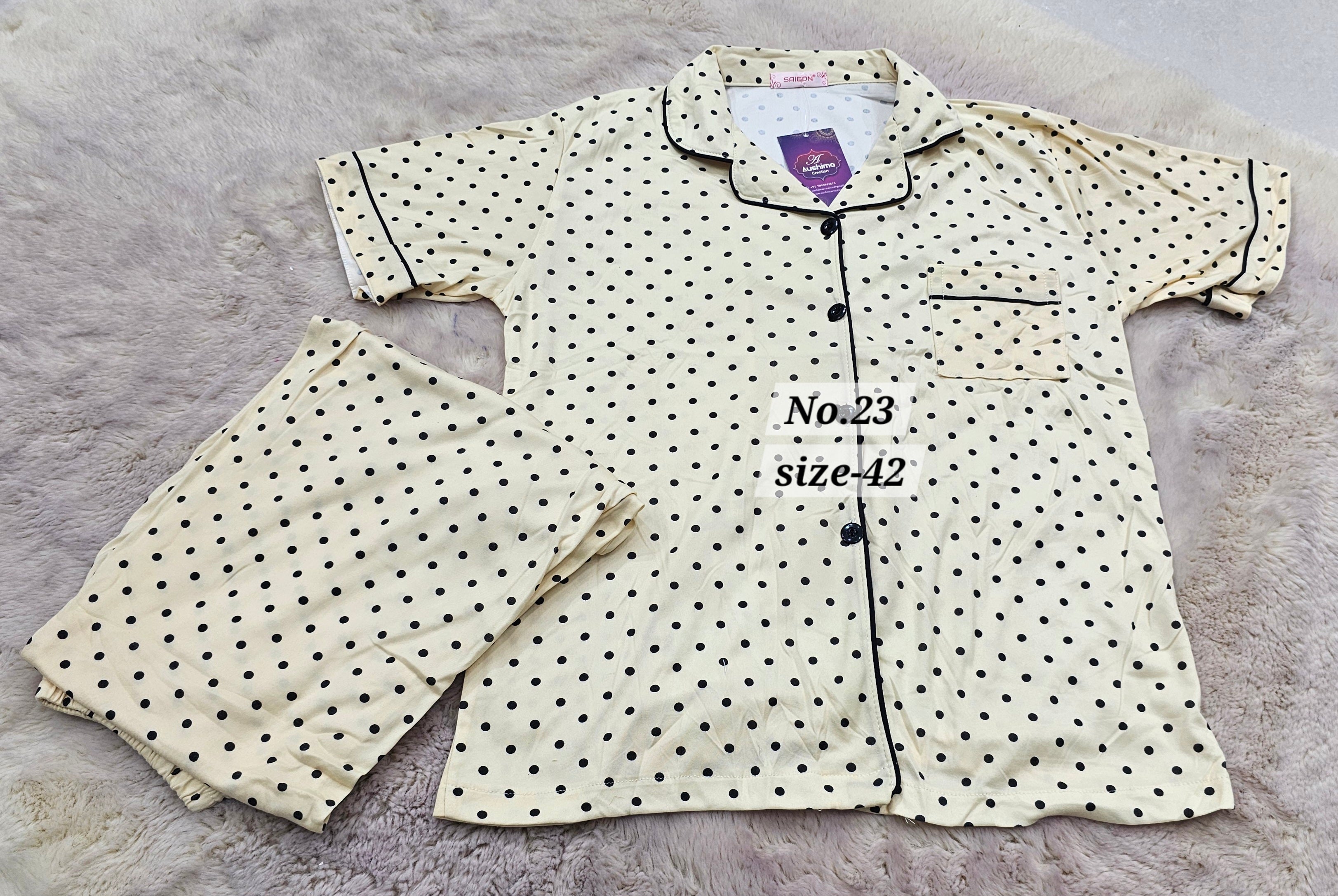 NIGHT WEAR CORD SET {SIZE-42} (NO.23)