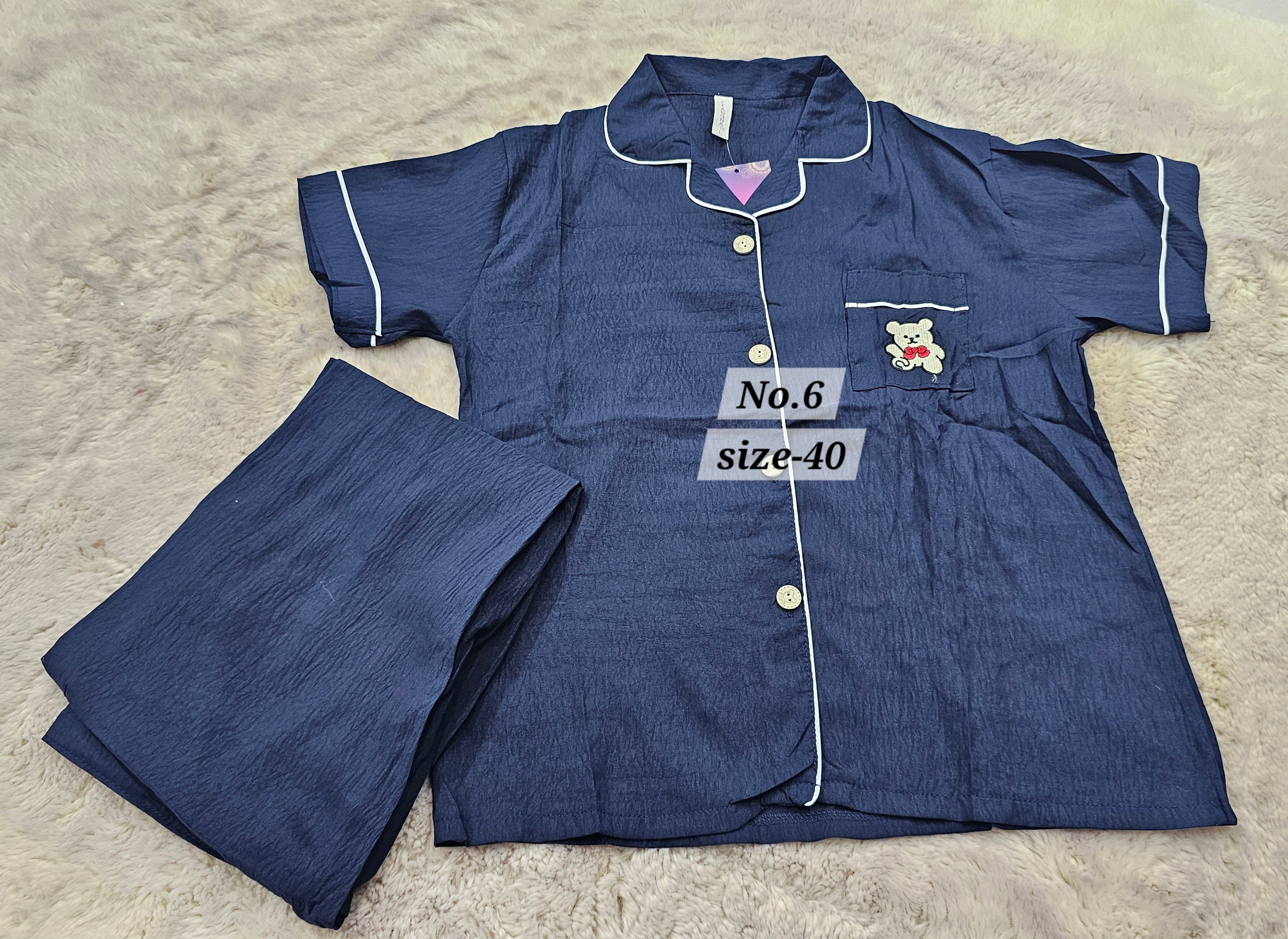 NIGHT WEAR CORD SET - NON-STRETCHABLE {SIZE-40} (NO.6)