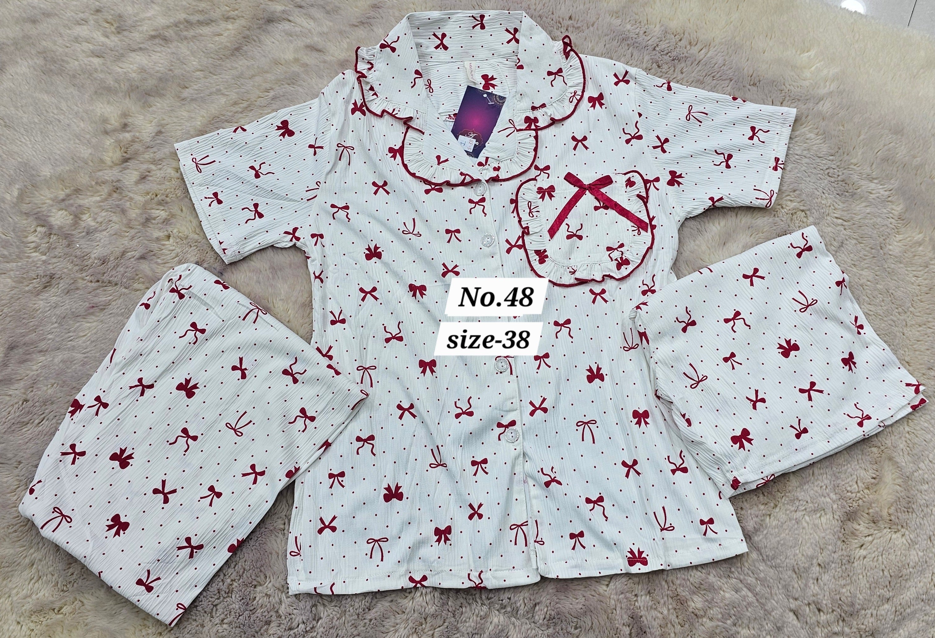 NIGHT WEAR CORD SET {SIZE-38} (NO.48)