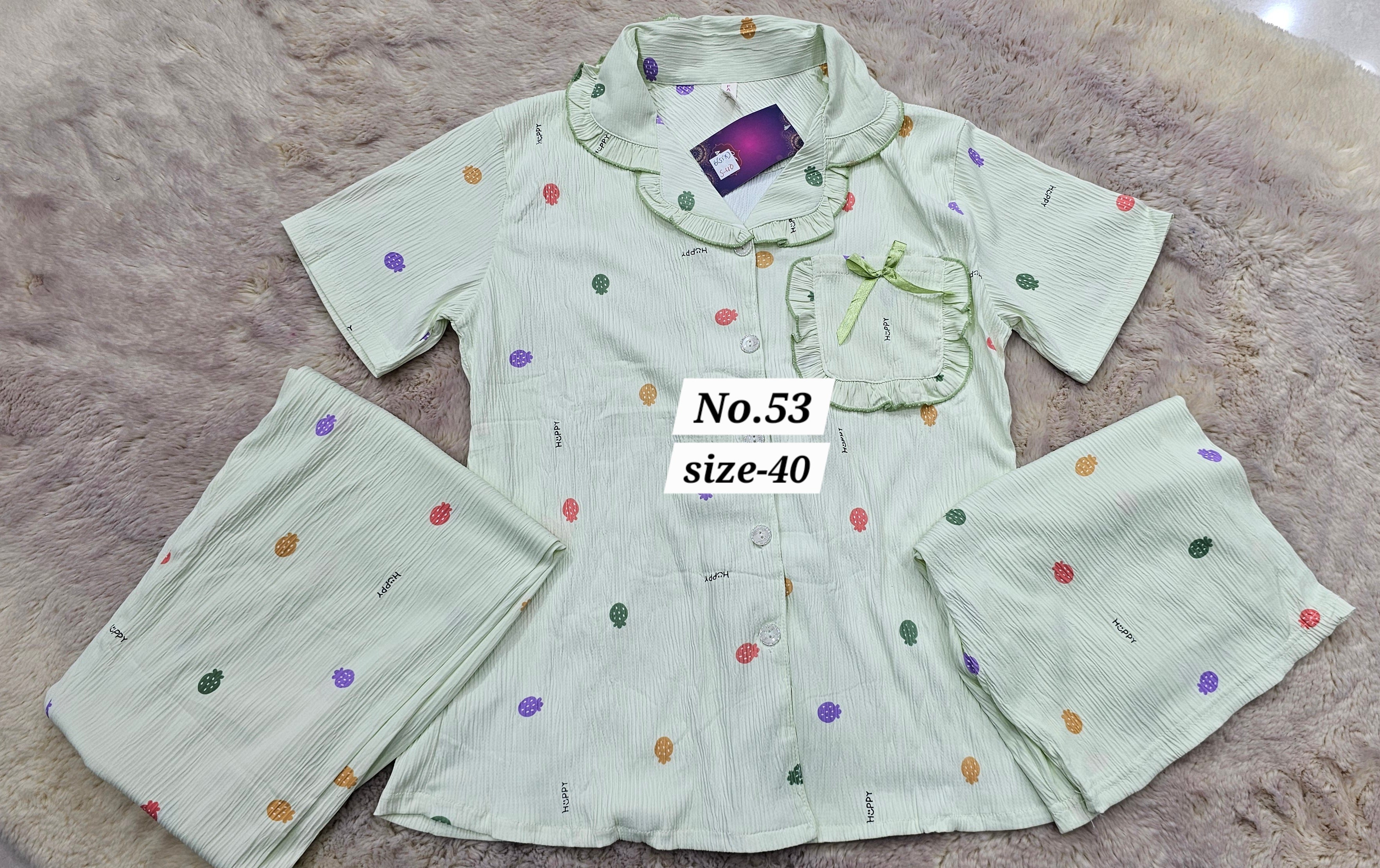 NIGHT WEAR CORD SET {SIZE-40} (NO.53)