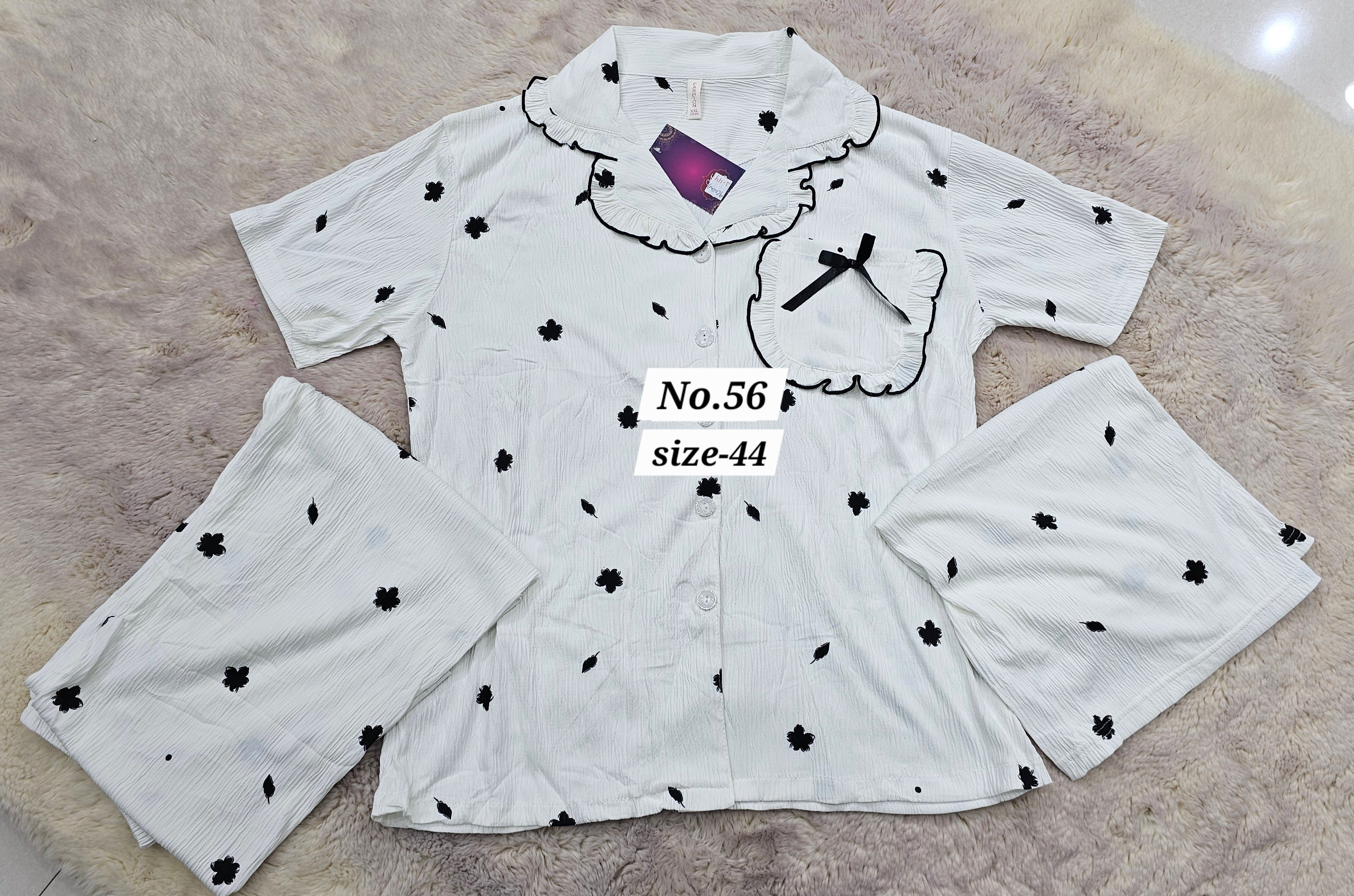 NIGHT WEAR CORD SET {SIZE-44} (NO.56)