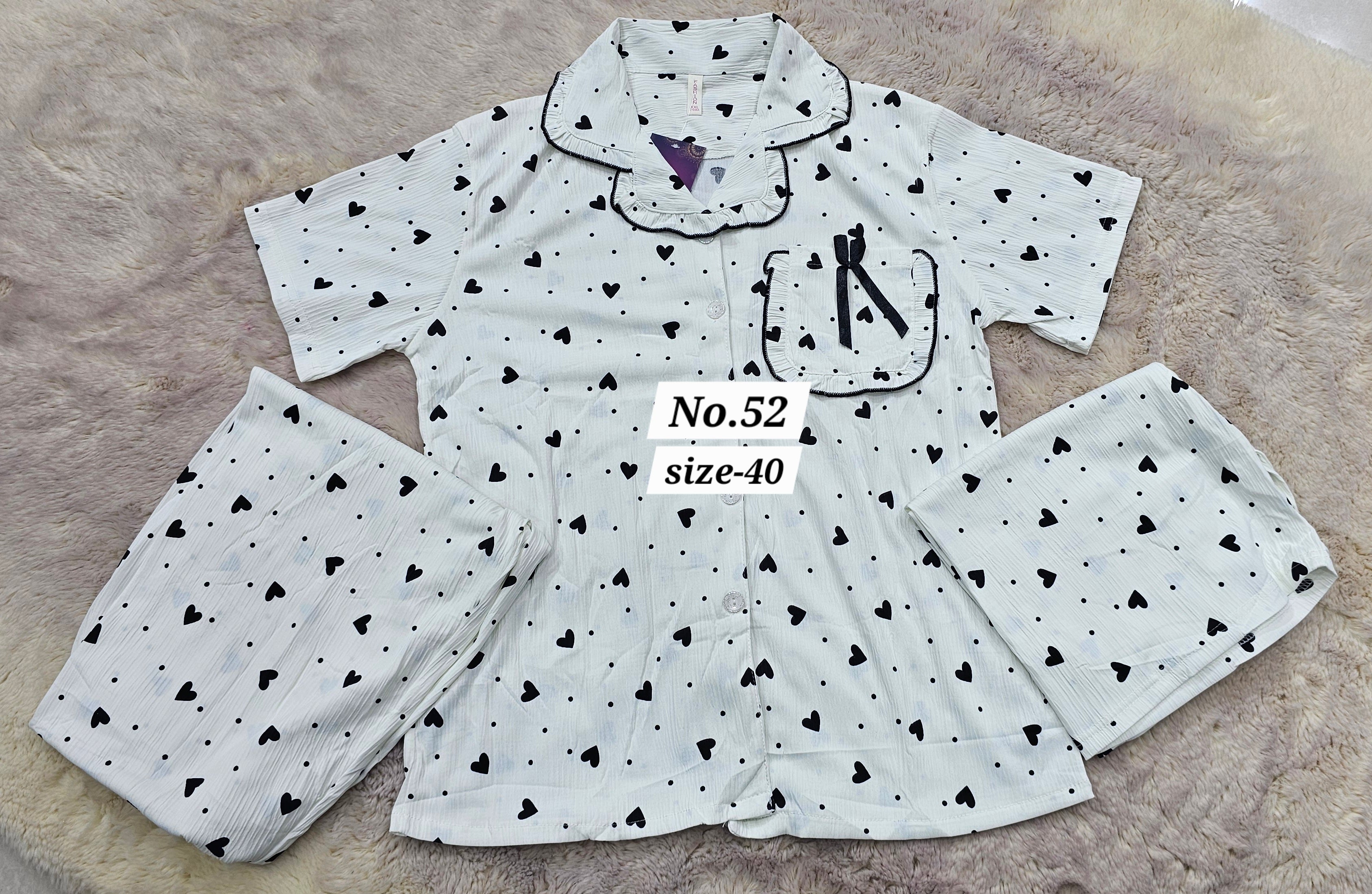 NIGHT WEAR CORD SET {SIZE-40} (NO.52)