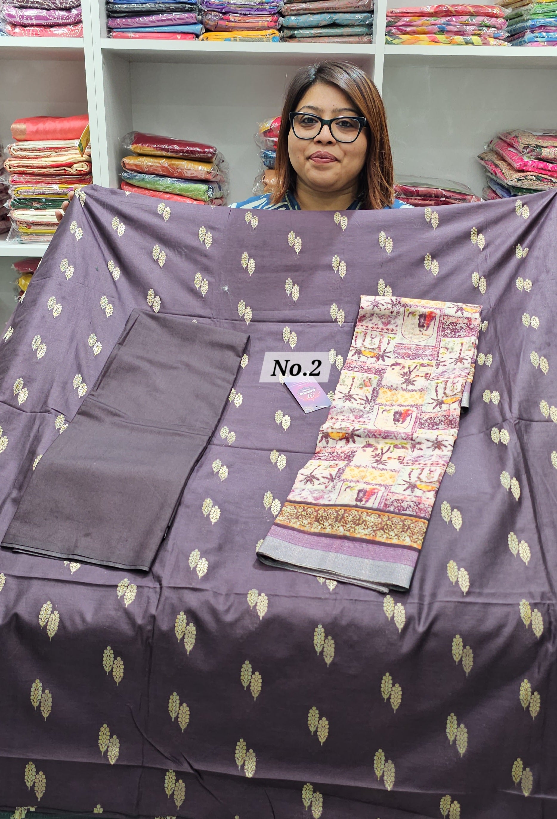 PURE HANDLOOM SILK 3PC DRESS MATERIAL (NO.2)
