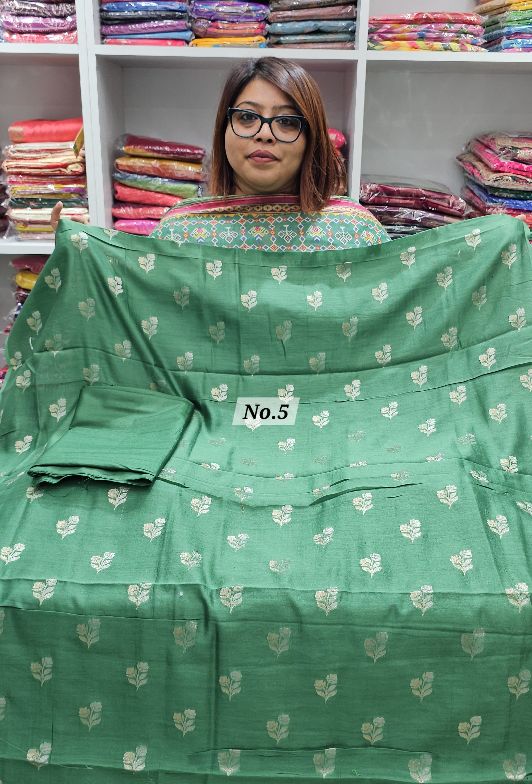 PURE HANDLOOM SILK 3PC DRESS MATERIAL (NO.5)
