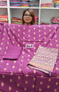 PURE HANDLOOM SILK 3PC DRESS MATERIAL (NO.8)