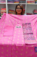 PURE HANDLOOM SILK 3PC DRESS MATERIAL (NO.10)