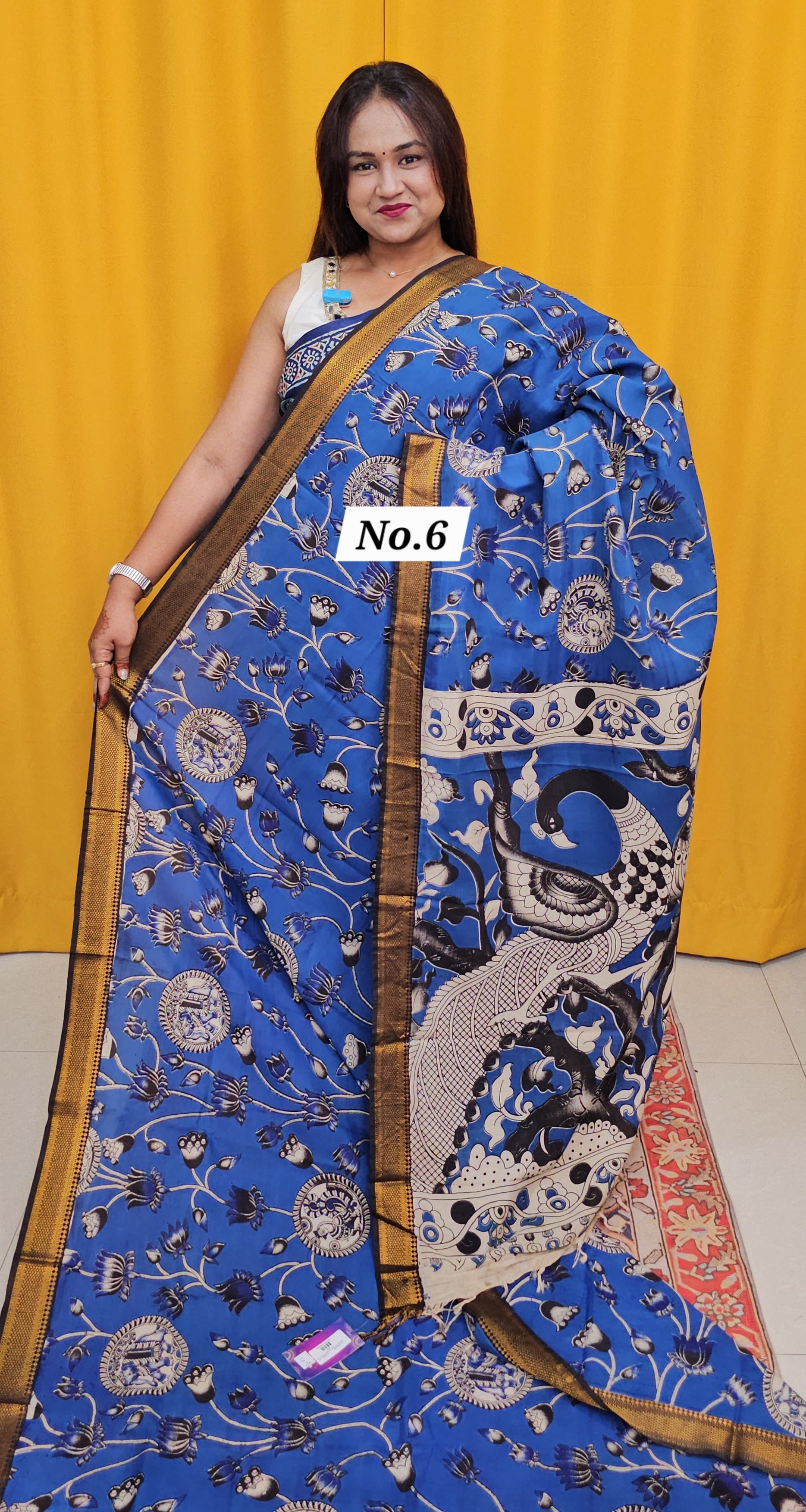 CHANDERI COTTON SILK KALAMKARI SAREE (NO. 6)