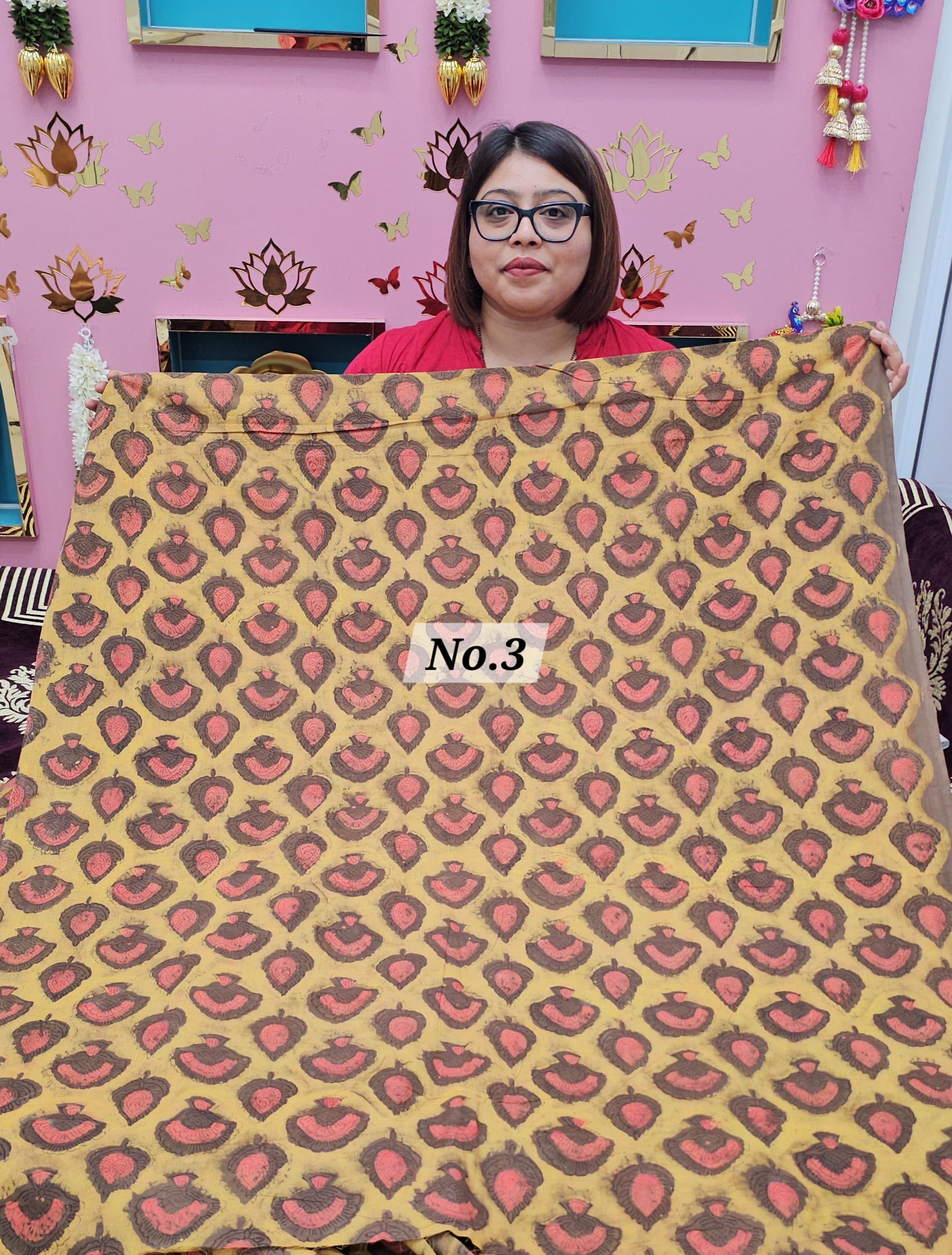 POMEGRANATE DYE 2.5 MTR FABRIC (NO.3)
