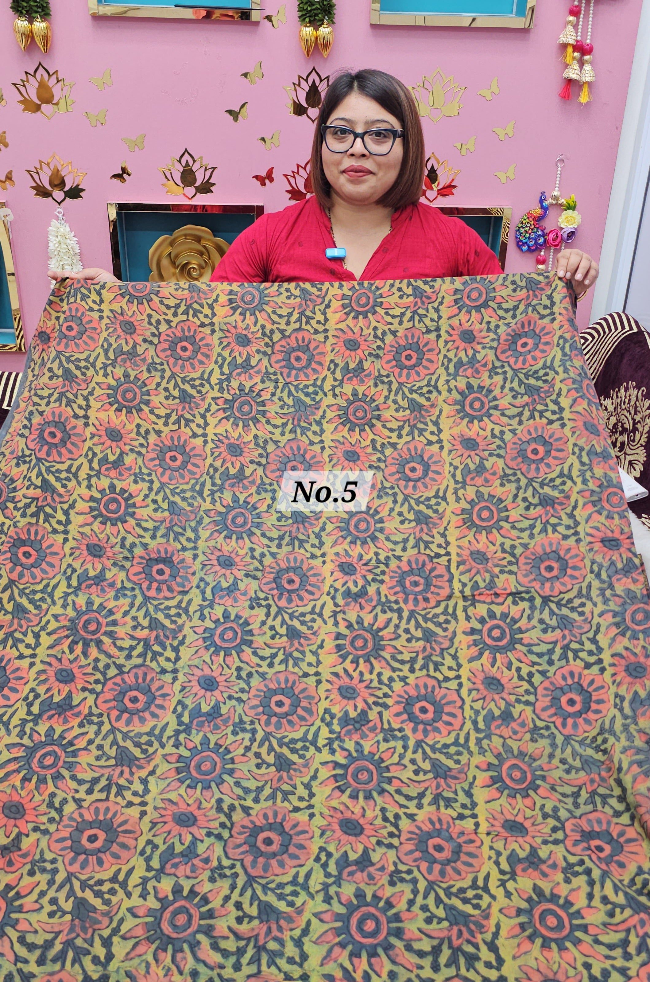 POMEGRANATE DYE 2.5 MTR FABRIC (NO.5)