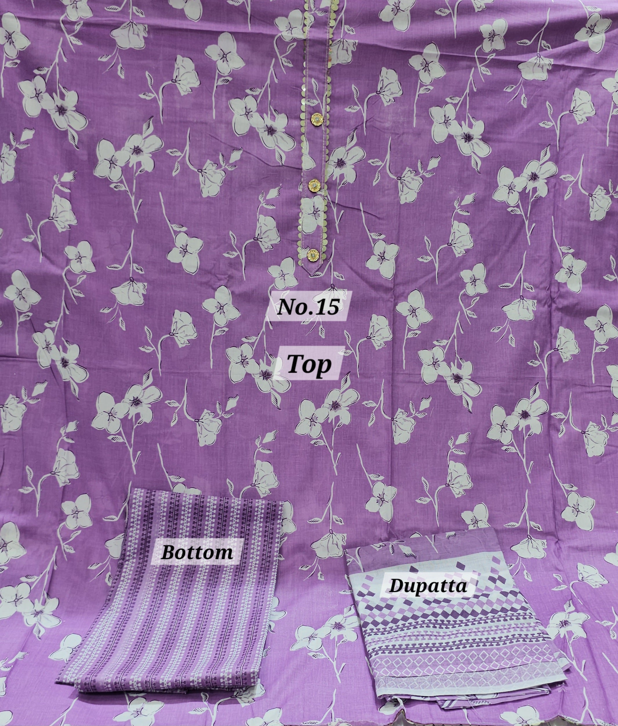 PREMIUM 3PC DRESS MATERIAL (NO. 15)