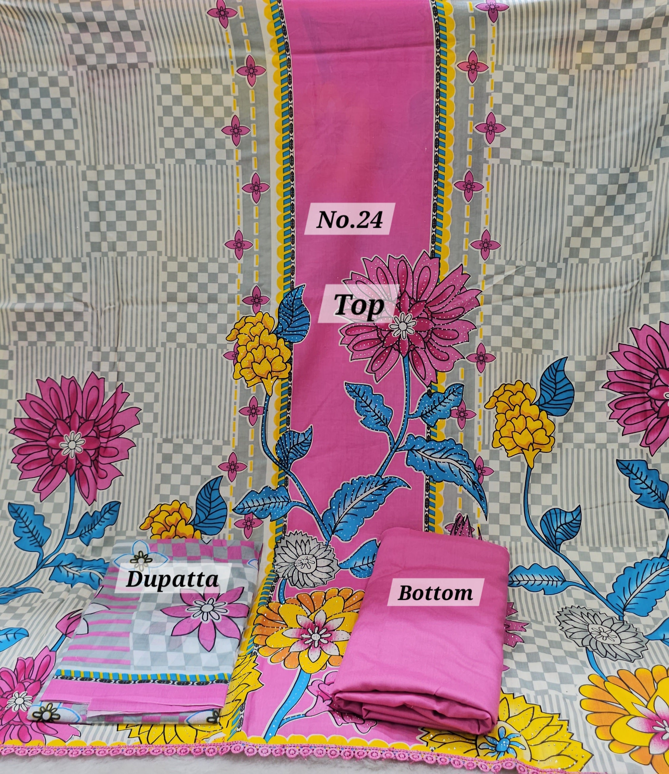 PREMIUM 3PC DRESS MATERIAL (NO. 24)