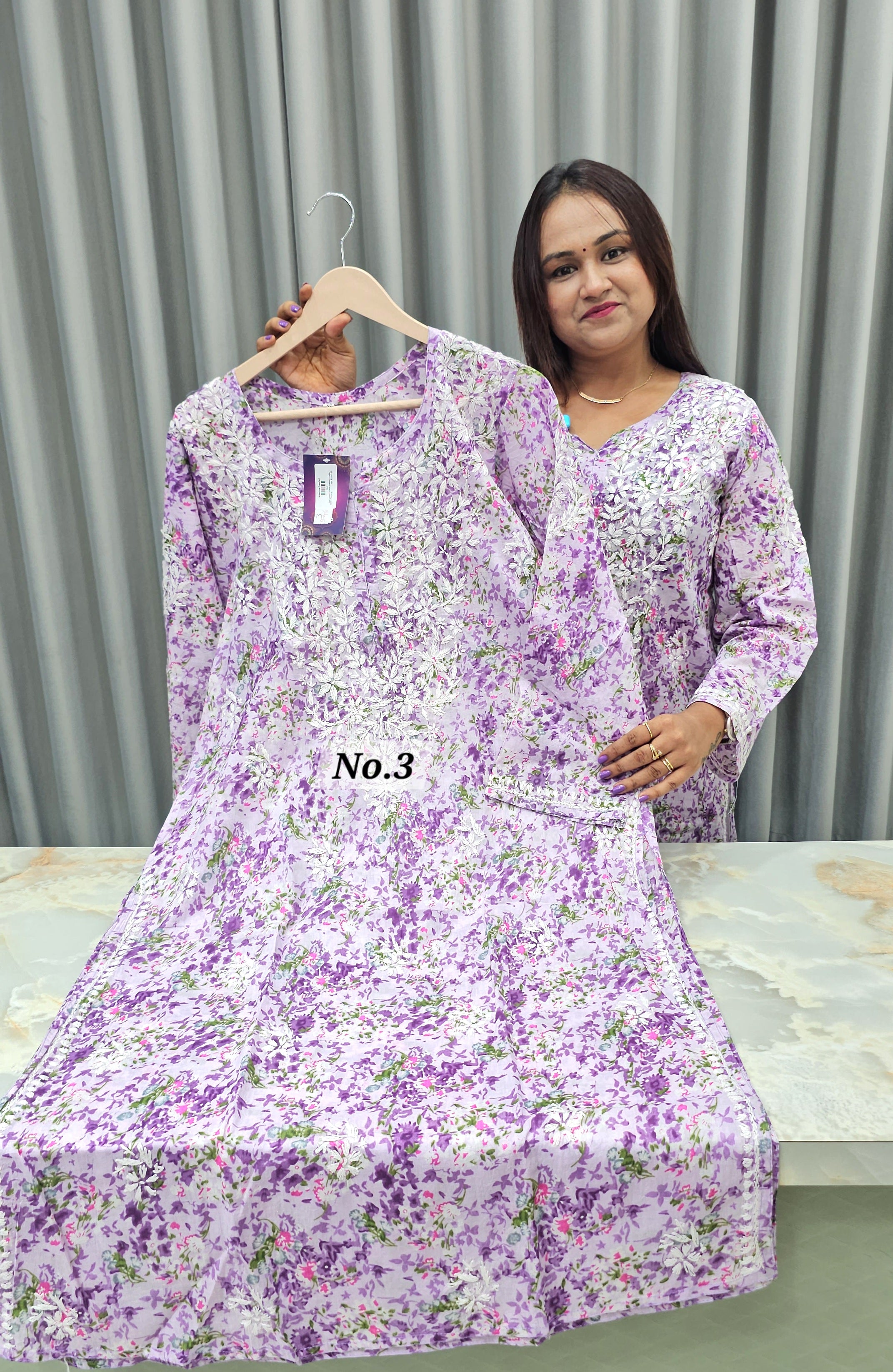 LUCKNOW CHIKANKARI READY MADE (NO .3)