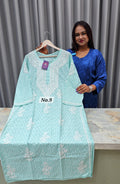 BRASSO LUCKNOW CHIKANKARI READY MADE KURTI {SIZE-46} (NO. 9)